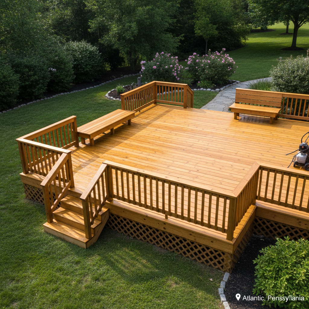 Deck cleaning and maintenance in Atlantic, Pennsylvania
