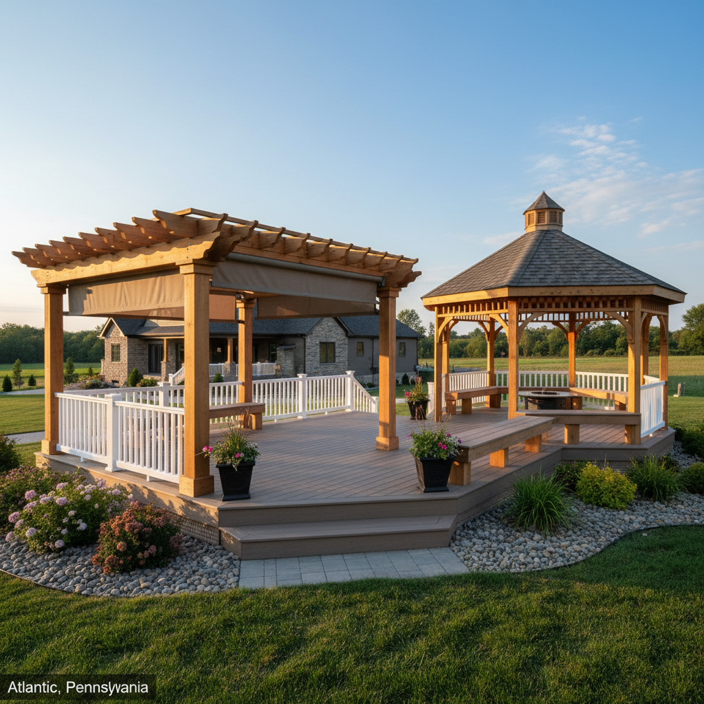 Pergola and gazebo construction in Atlantic, Pennsylvania