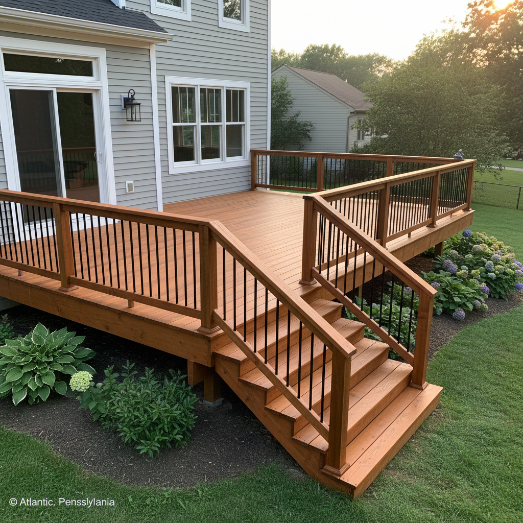 Deck staining and sealing in Atlantic, Pennsylvania