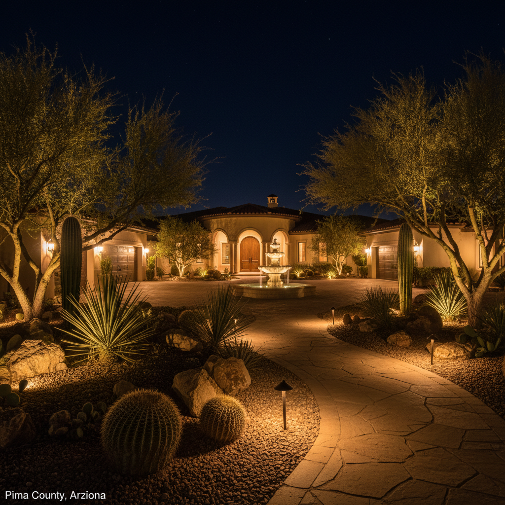 Outdoor Lighting Installation in Pima County, Arizona