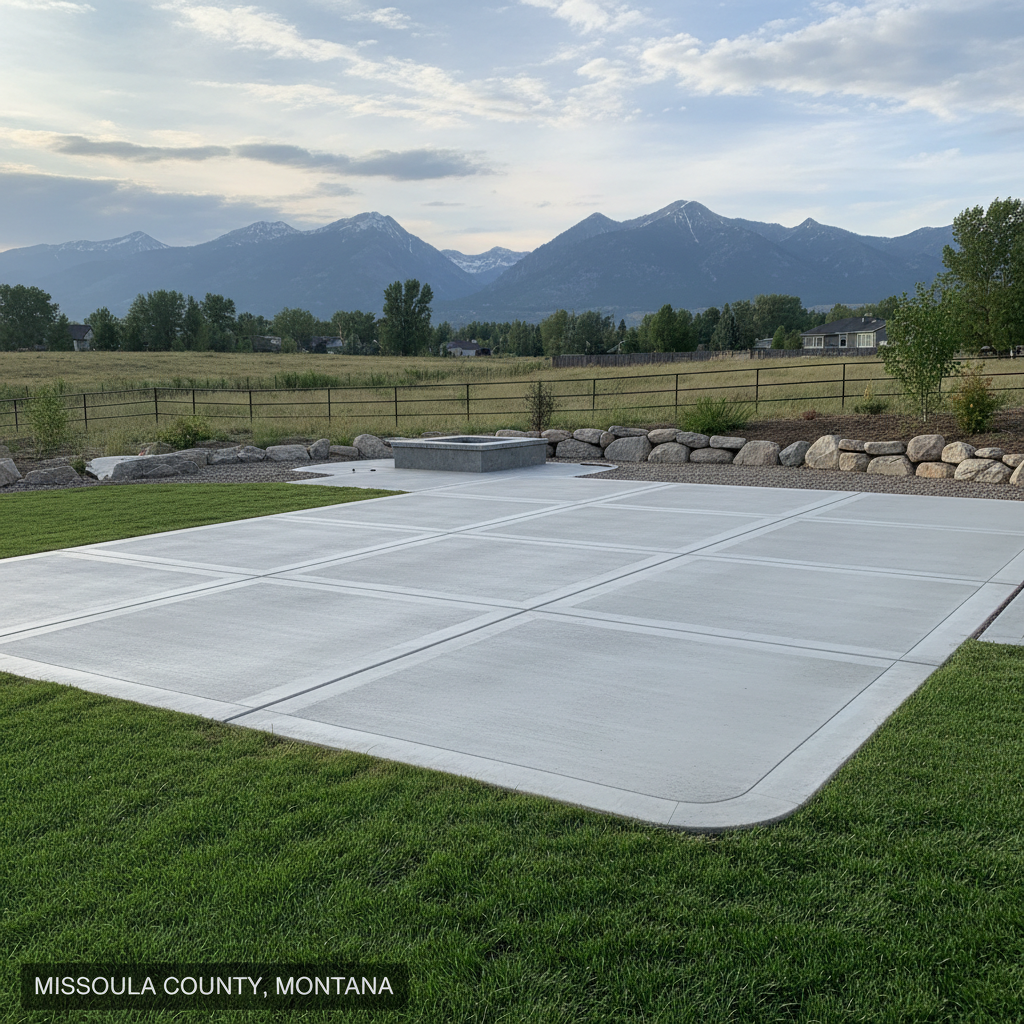 Concrete Patio Construction in Missoula County, Montana
