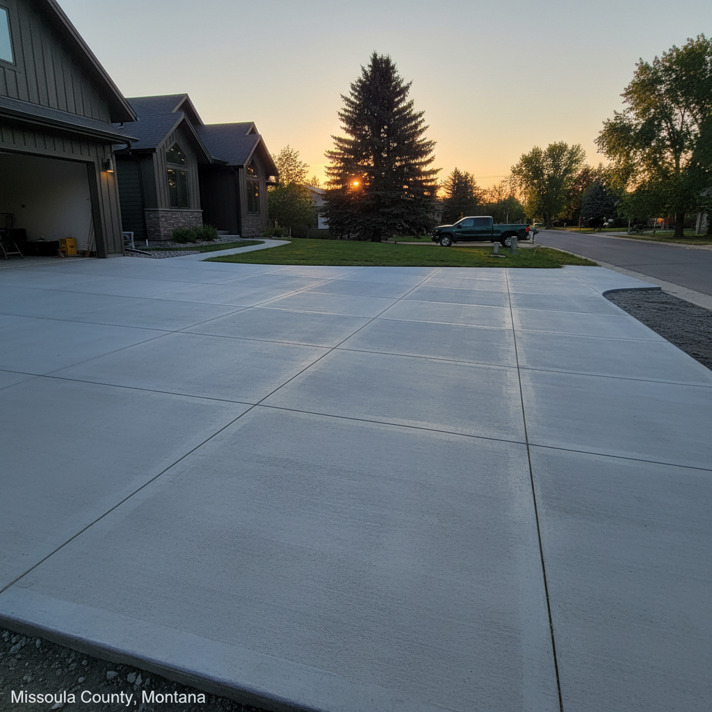 Concrete Driveway Paving in Missoula County, Montana