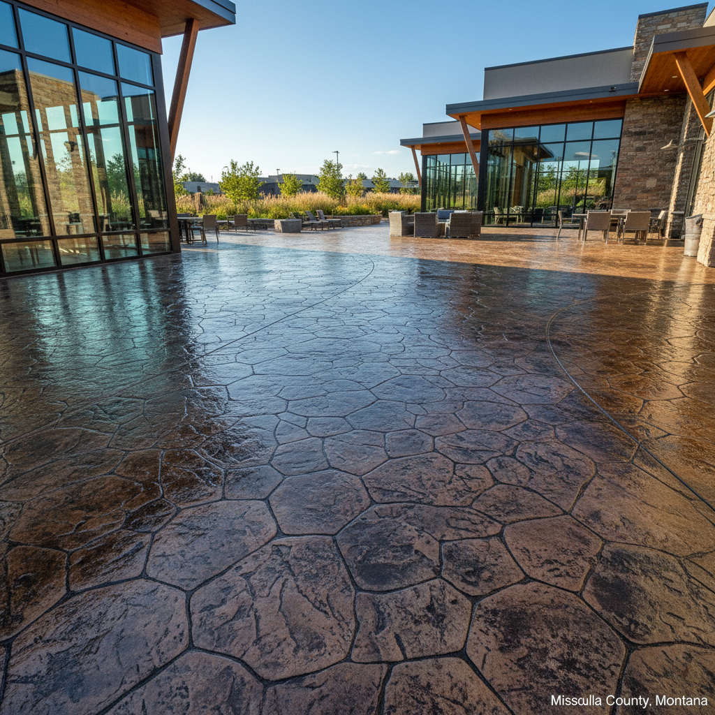 Decorative Concrete (stamping, staining, polishing) in Missoula County, Montana