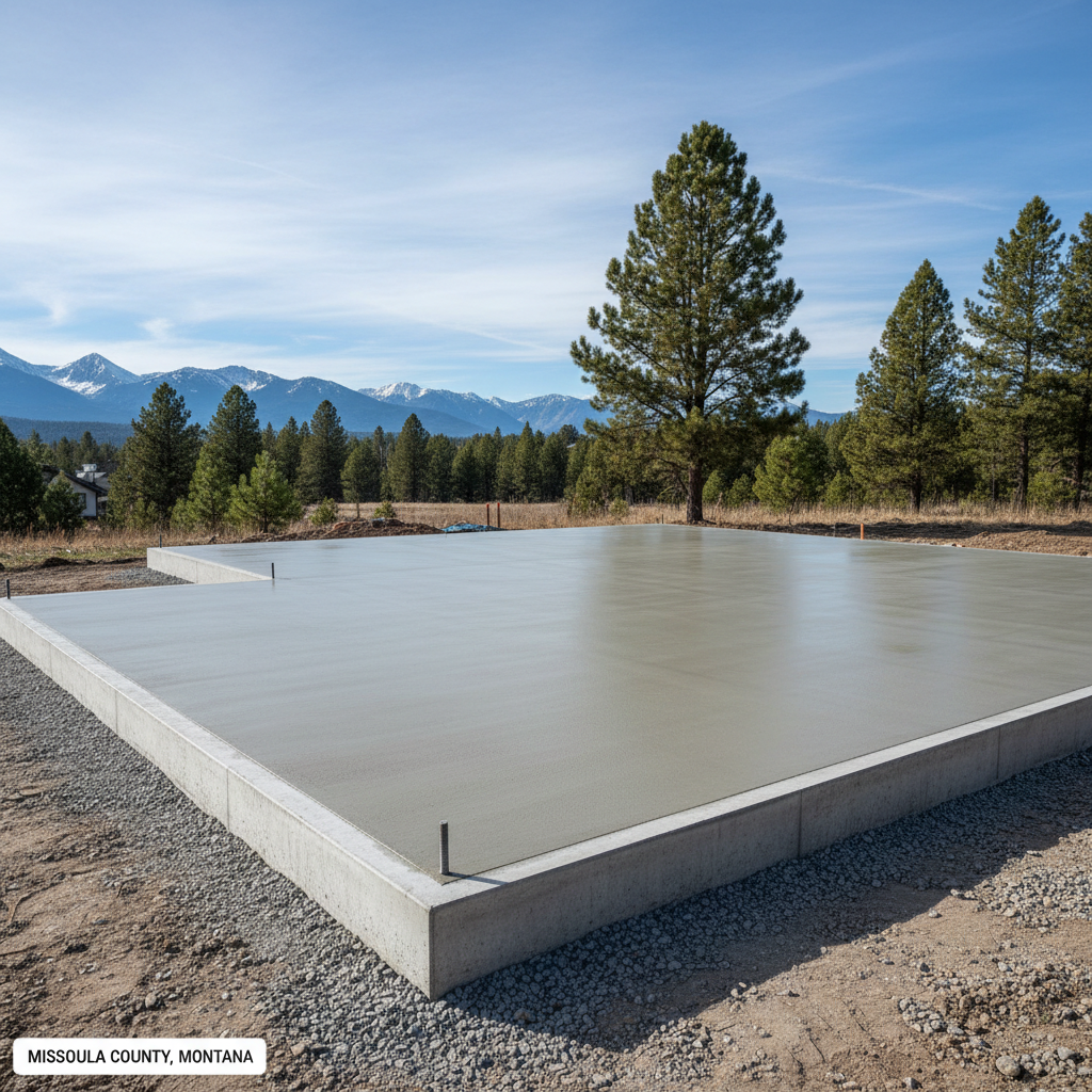 Concrete Foundation Installation in Missoula County, Montana