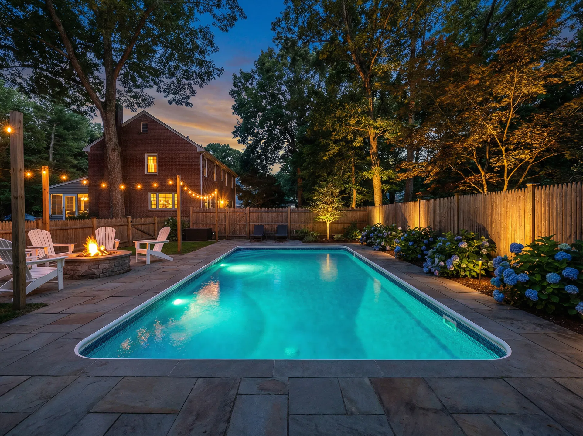 Vinyl liner pool installation in Dudley, MA