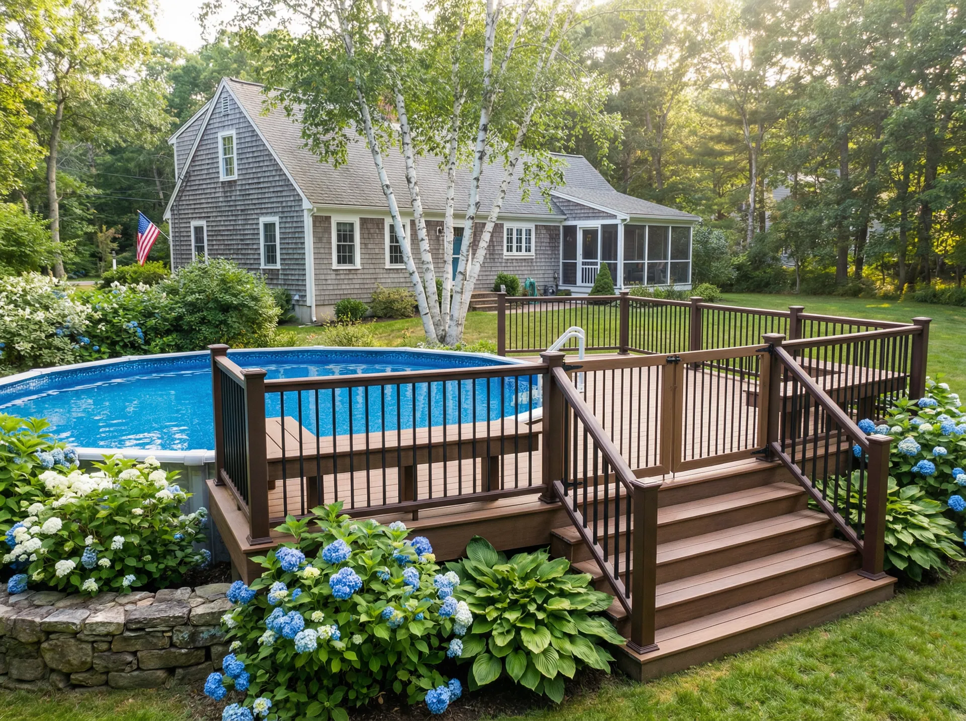 Above Ground Pool & Deck