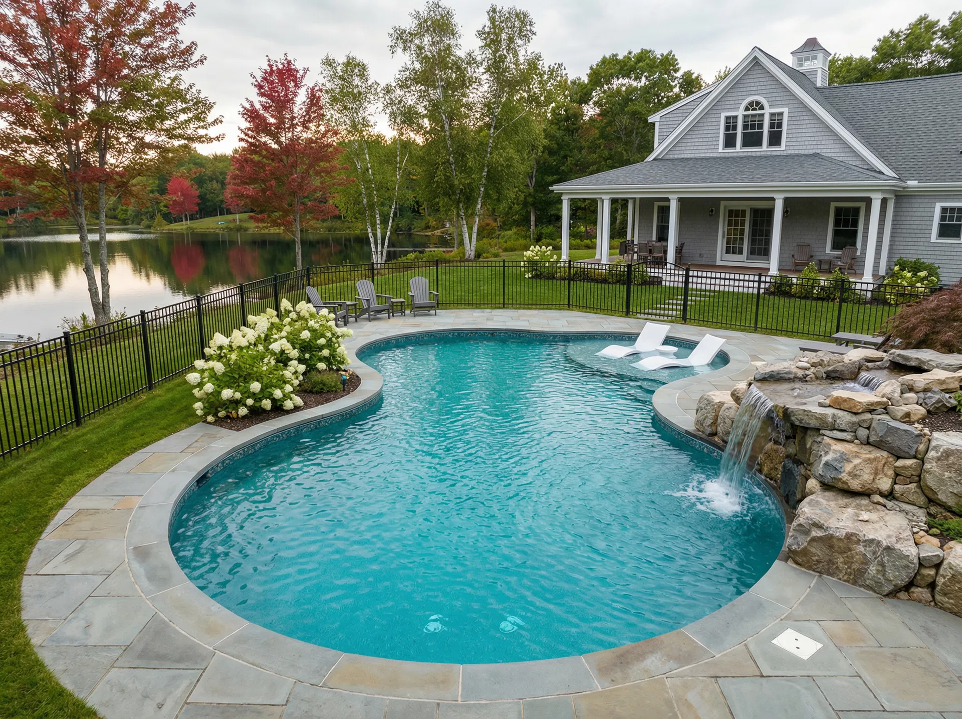 Vinyl liner pool installation in Ware, MA