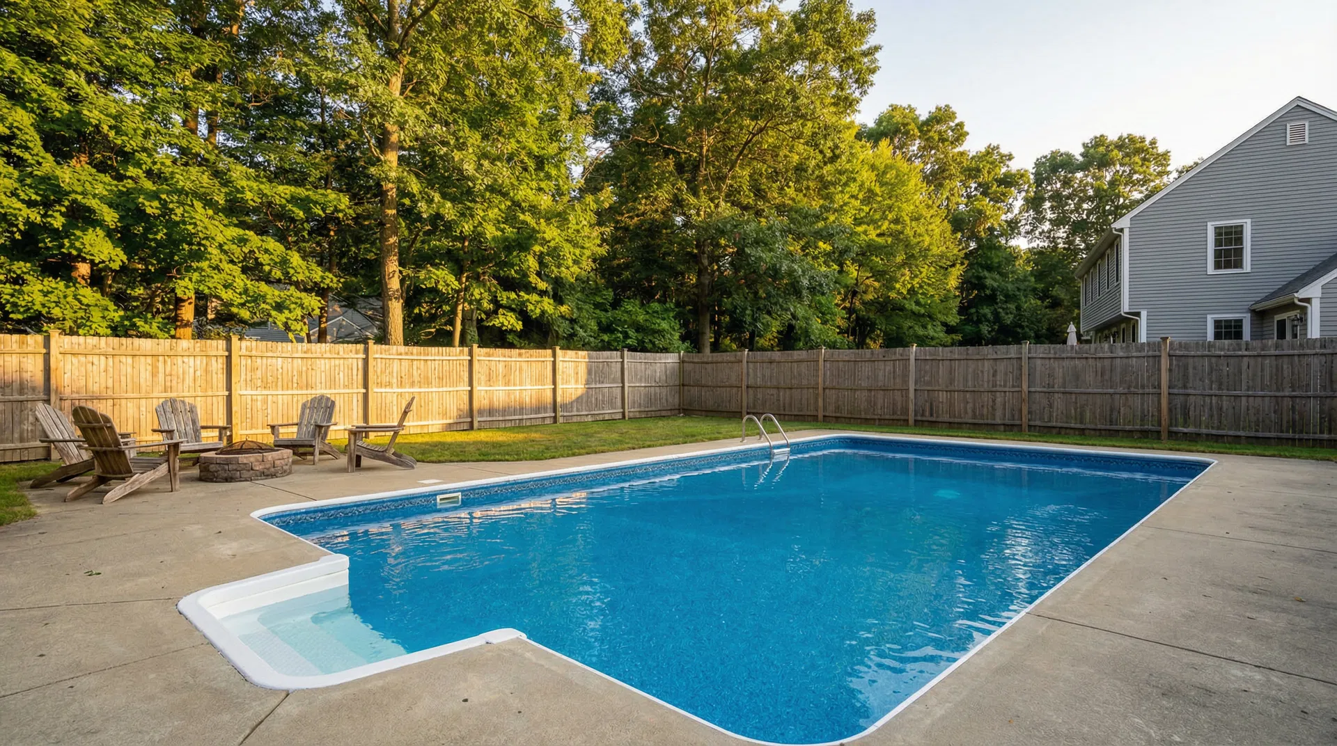 Vinyl Liner Pool & Fire Pit
