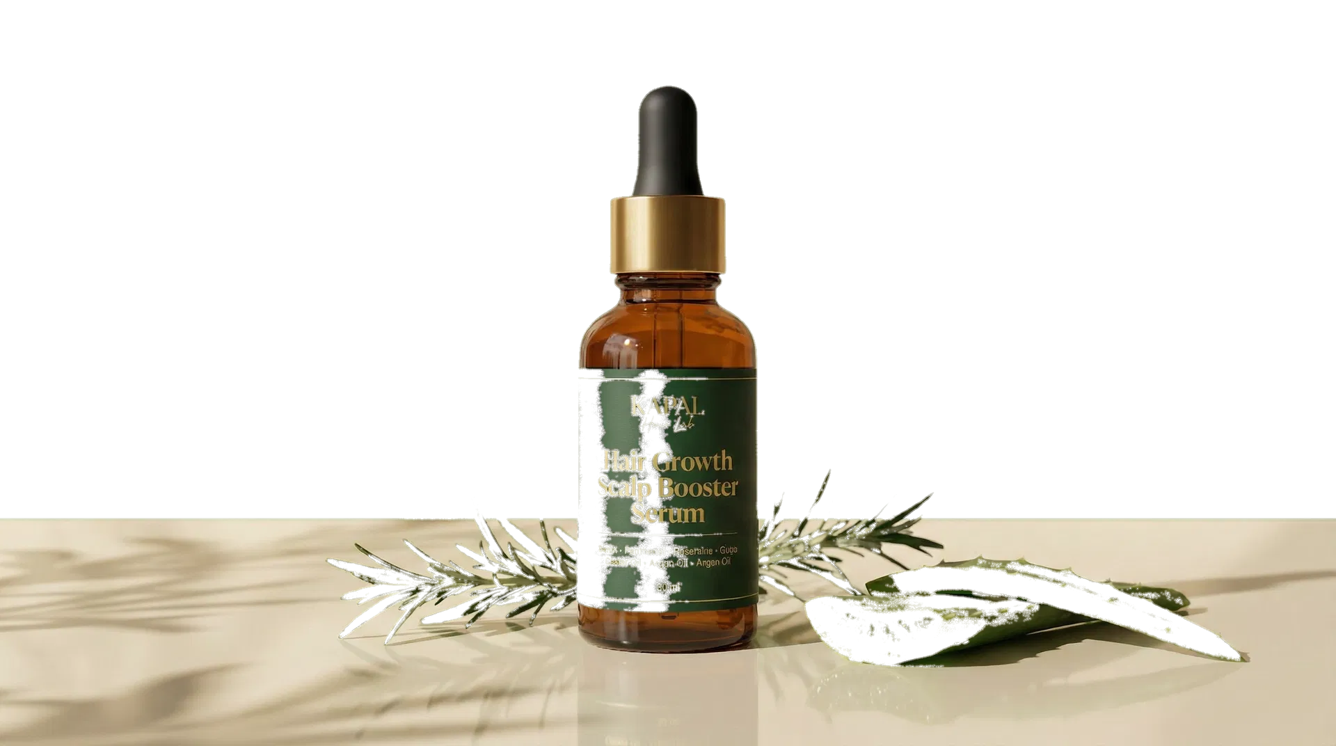 KAPAL Hair Lab amber dropper bottle hero visual