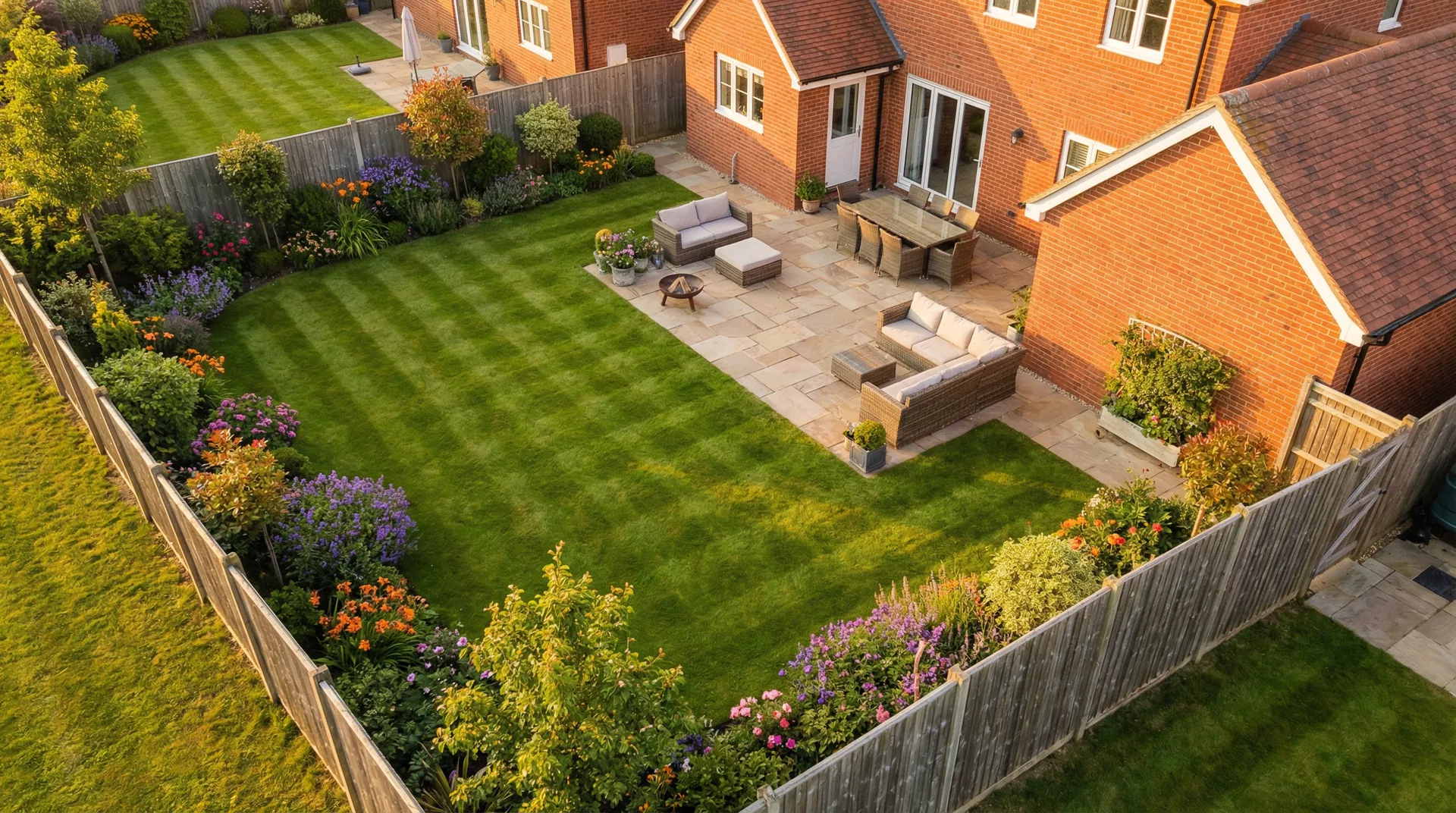 Garden Lawn & Patio, Wiltshire