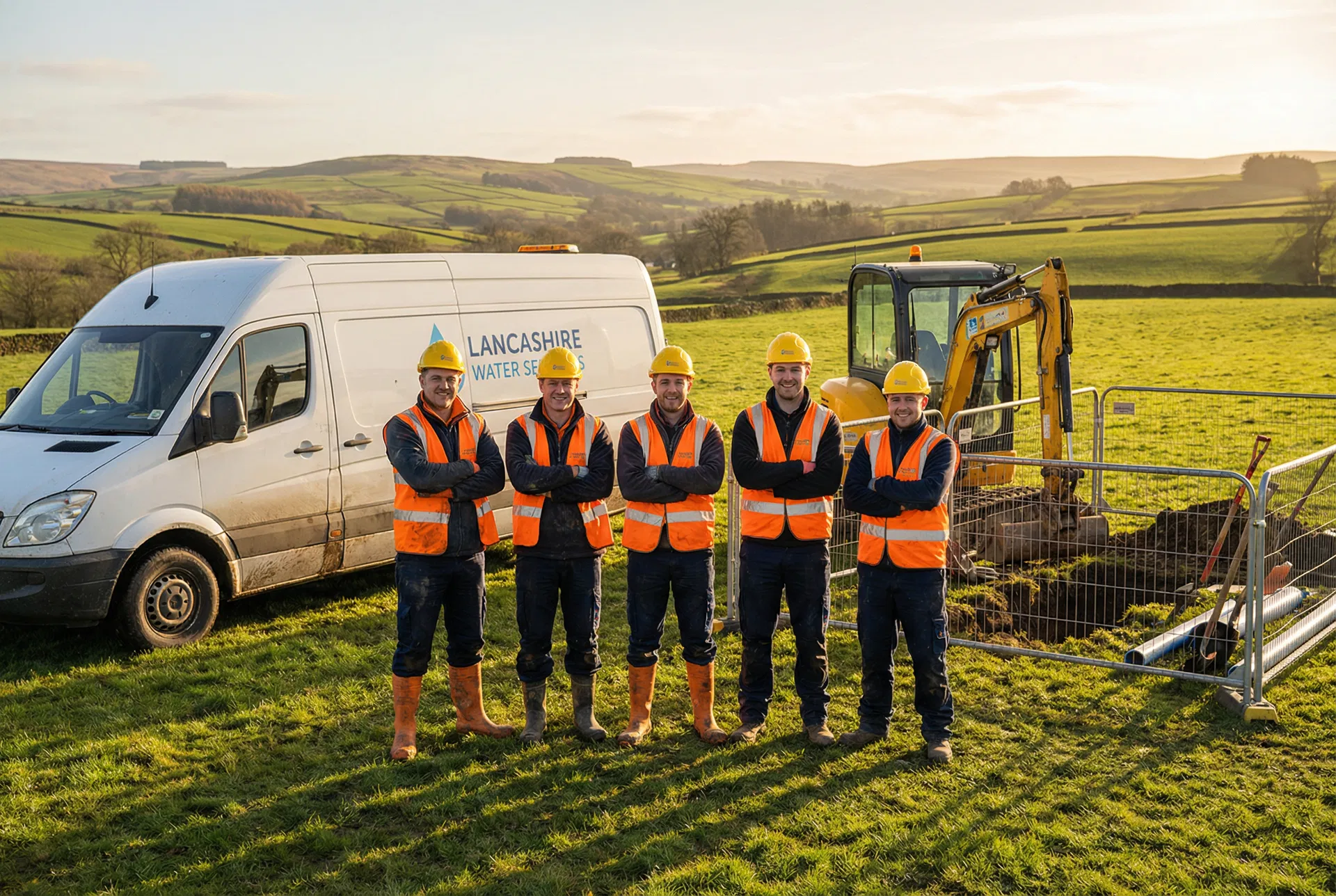 Lancashire Water Main Repairs team