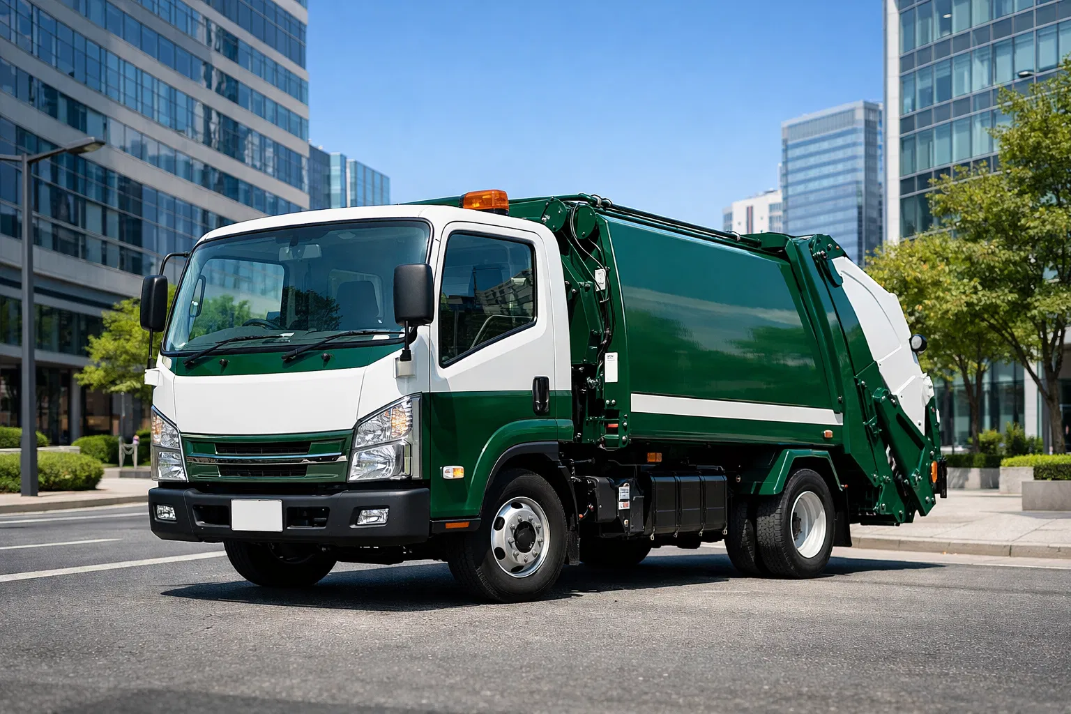 想和の廃棄物回収トラック