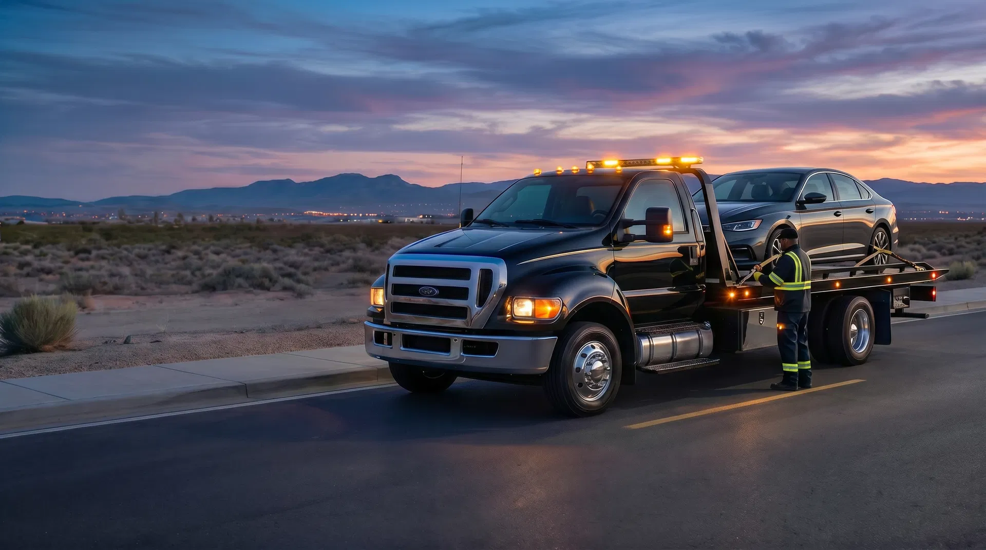 Marquez Towing roadside assistance scene