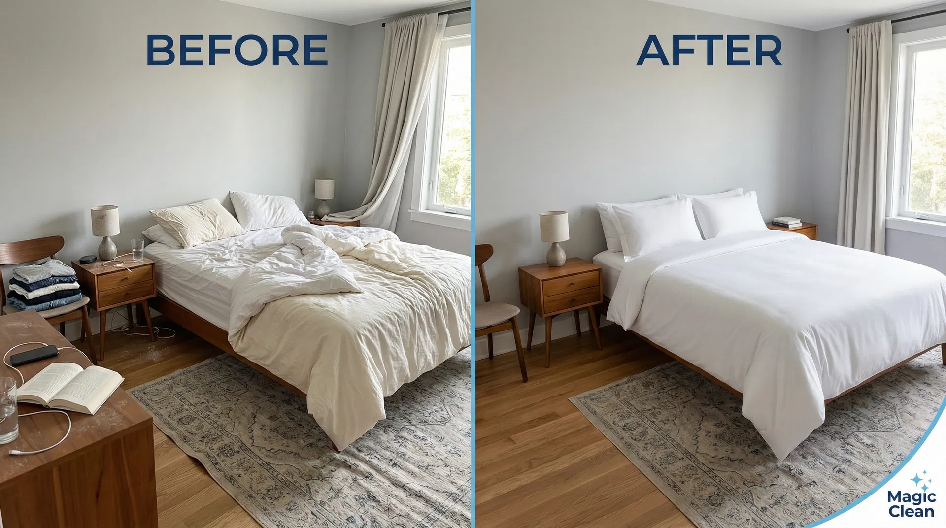 Bedroom Before & After Cleaning Transformation