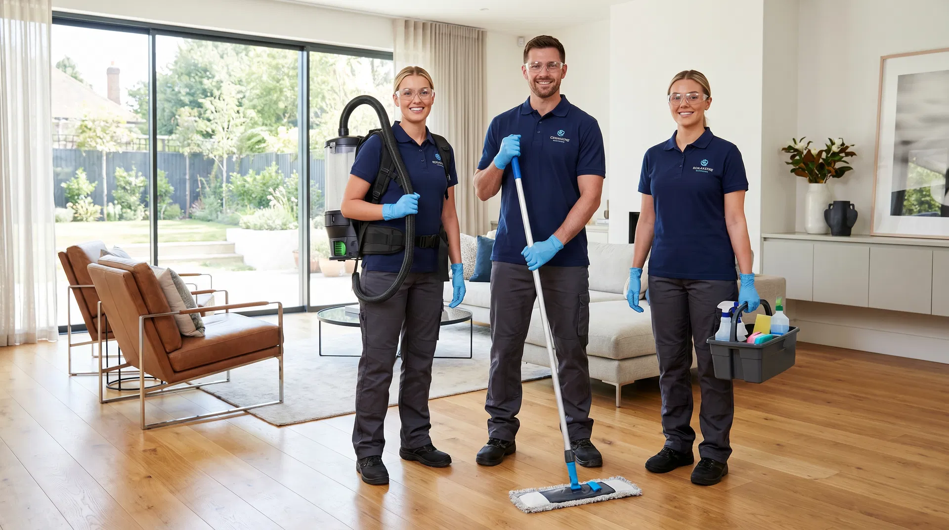 Professional cleaning team