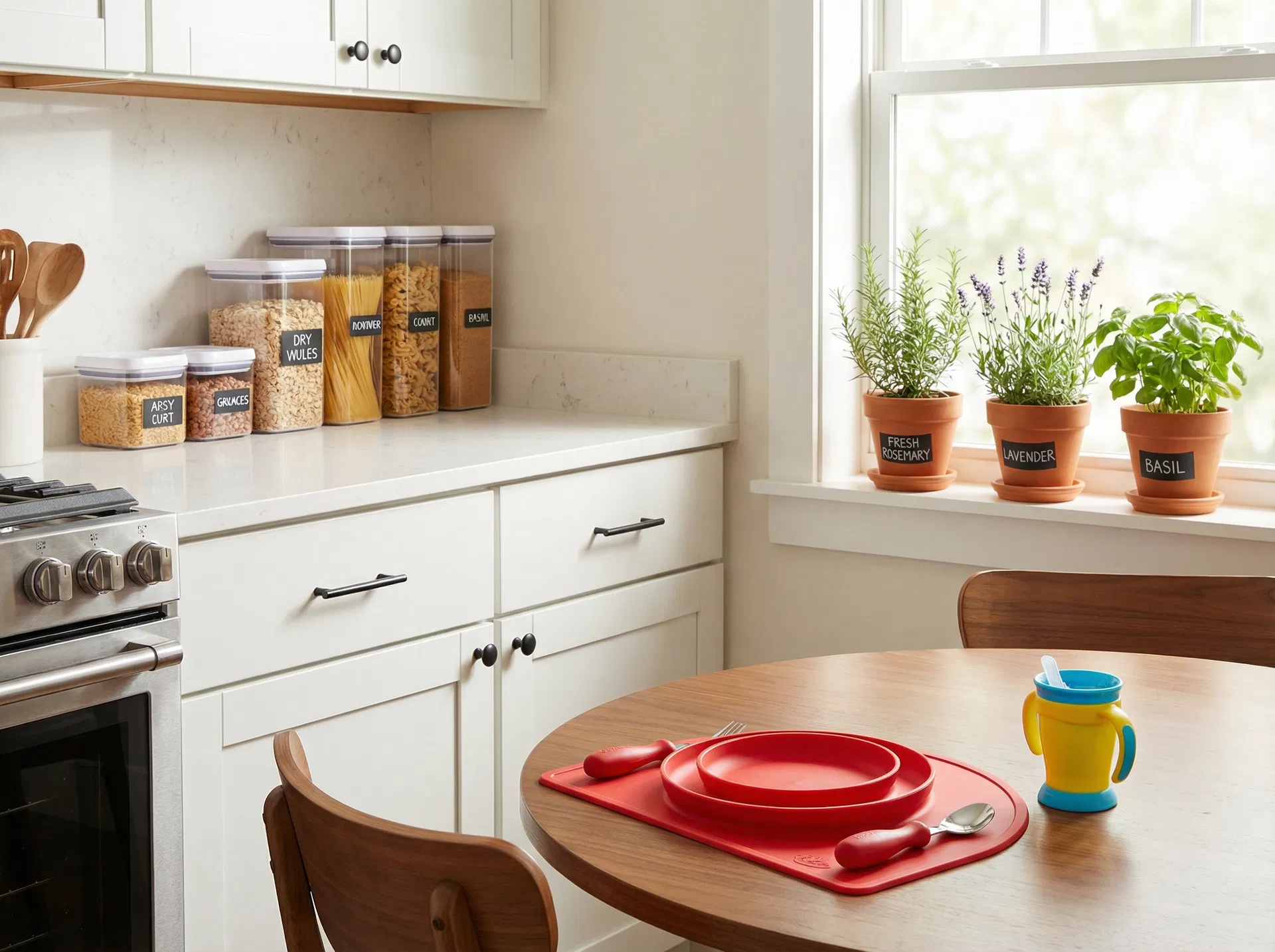 A CALM Home kitchen — bright, organized, and cognitively accessible