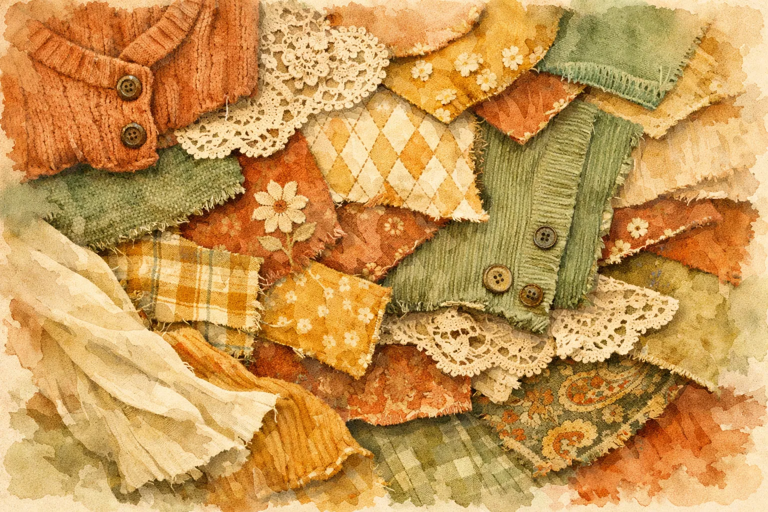 Fabric collage