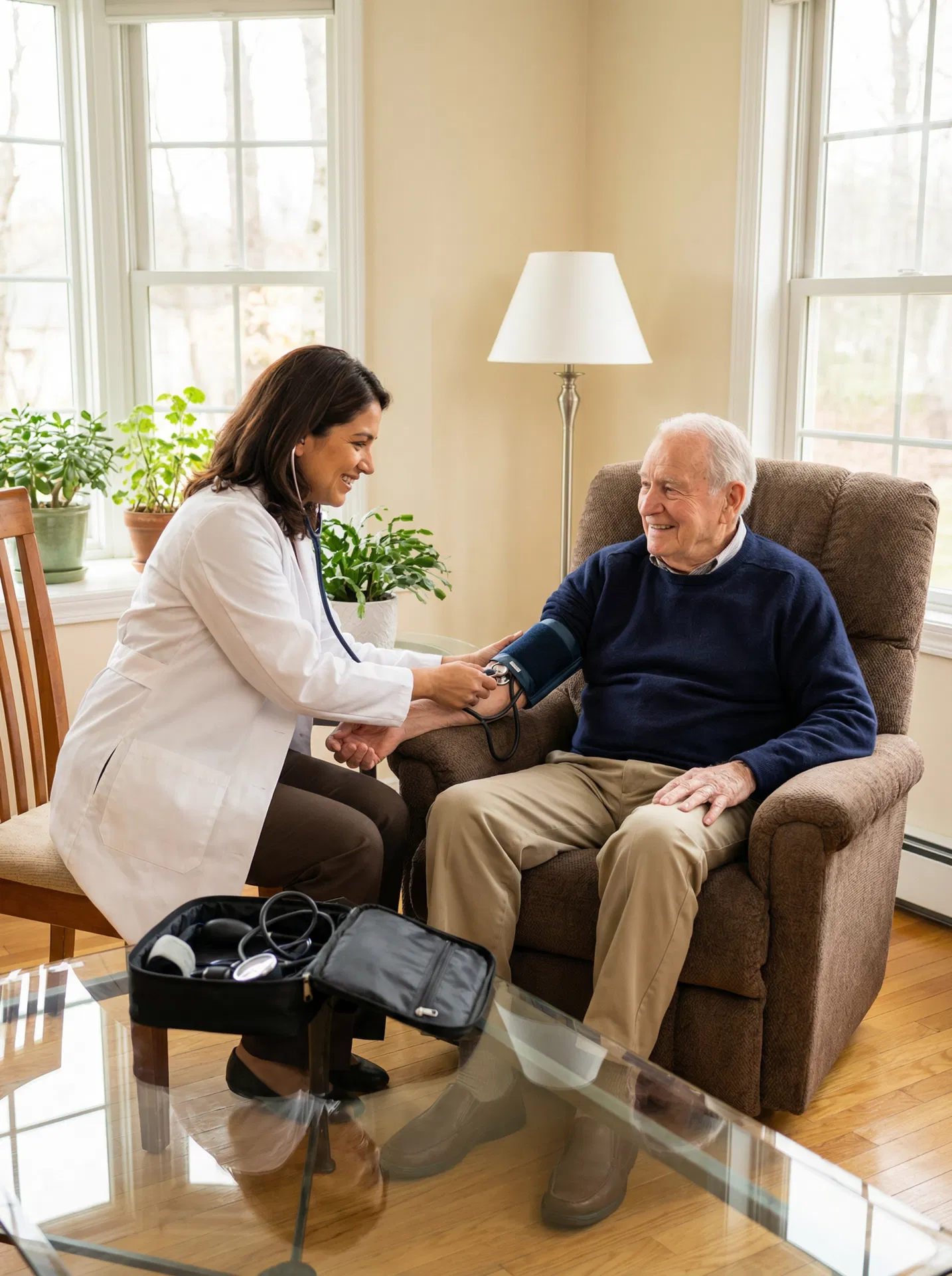 Doctor making a house call