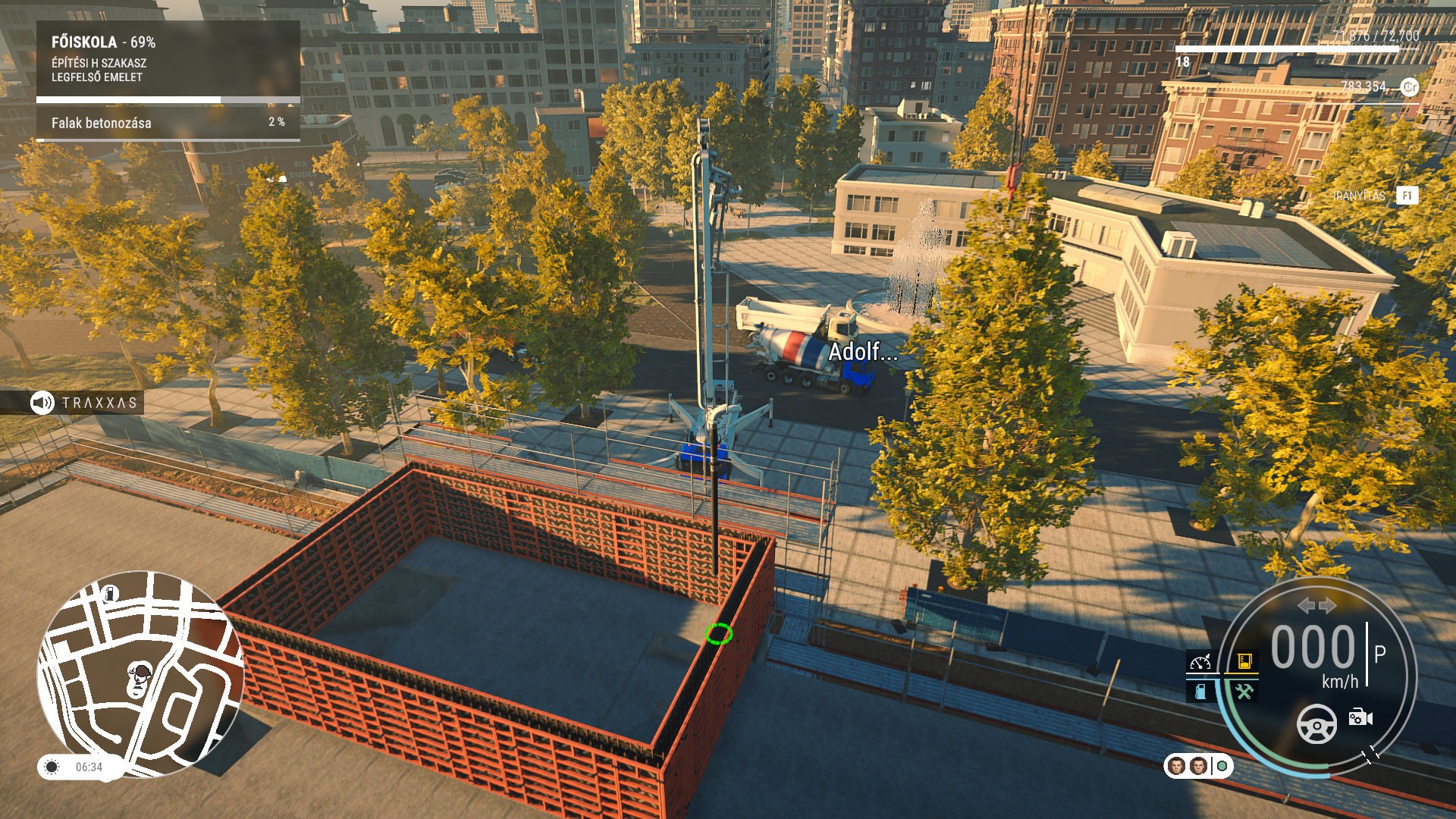 Magasról betonozás