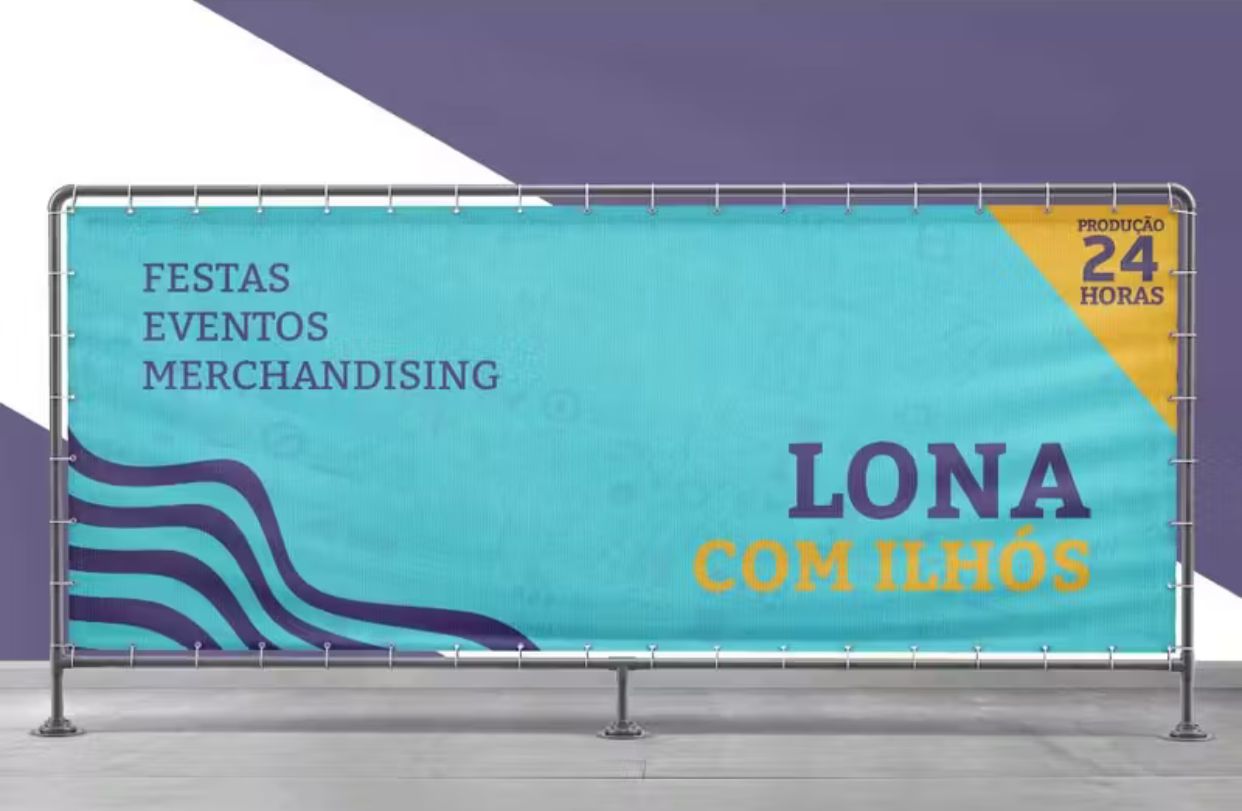 Banner 200x80cm com ilhos