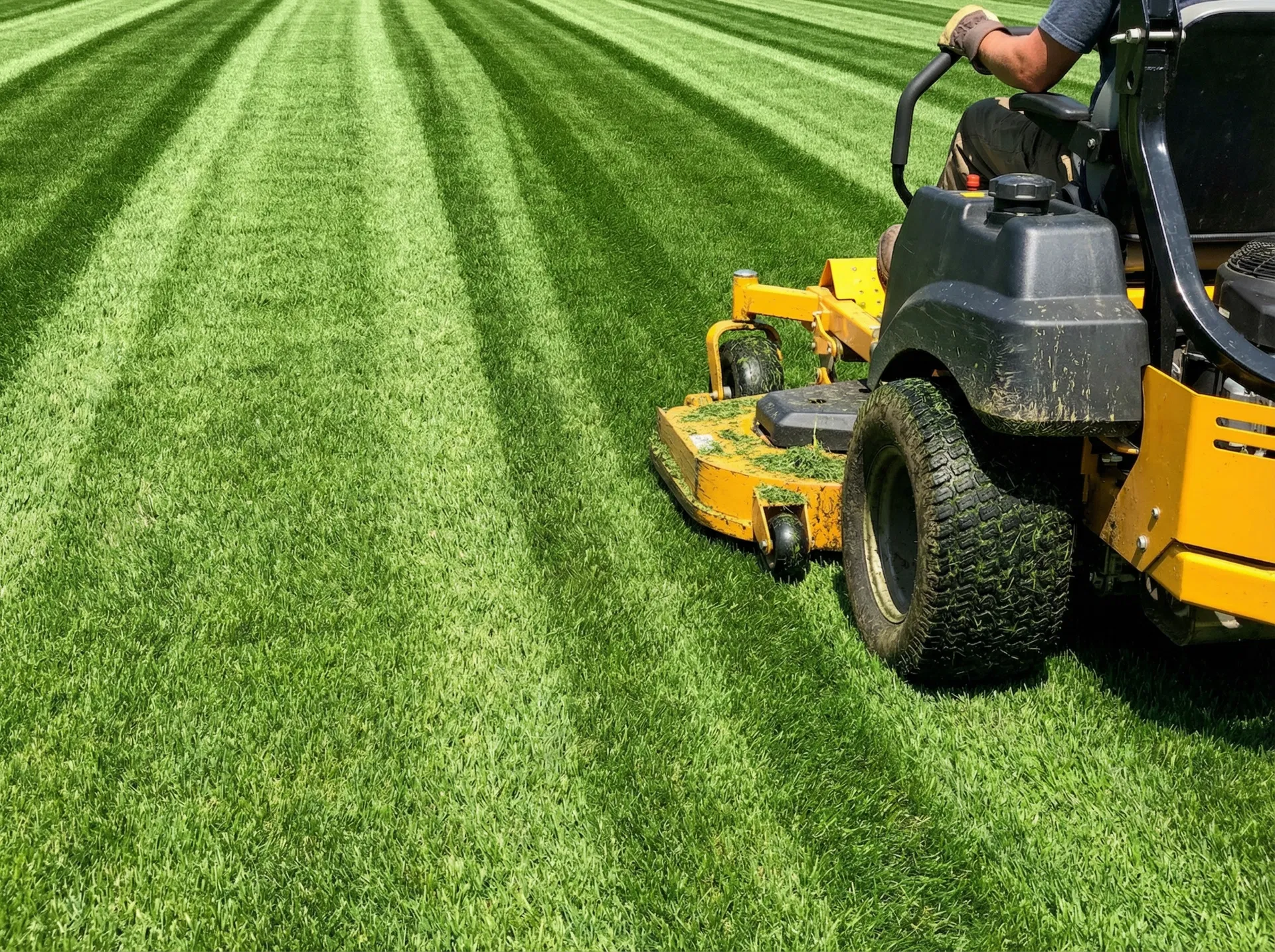 Professional lawn mowing by MGM