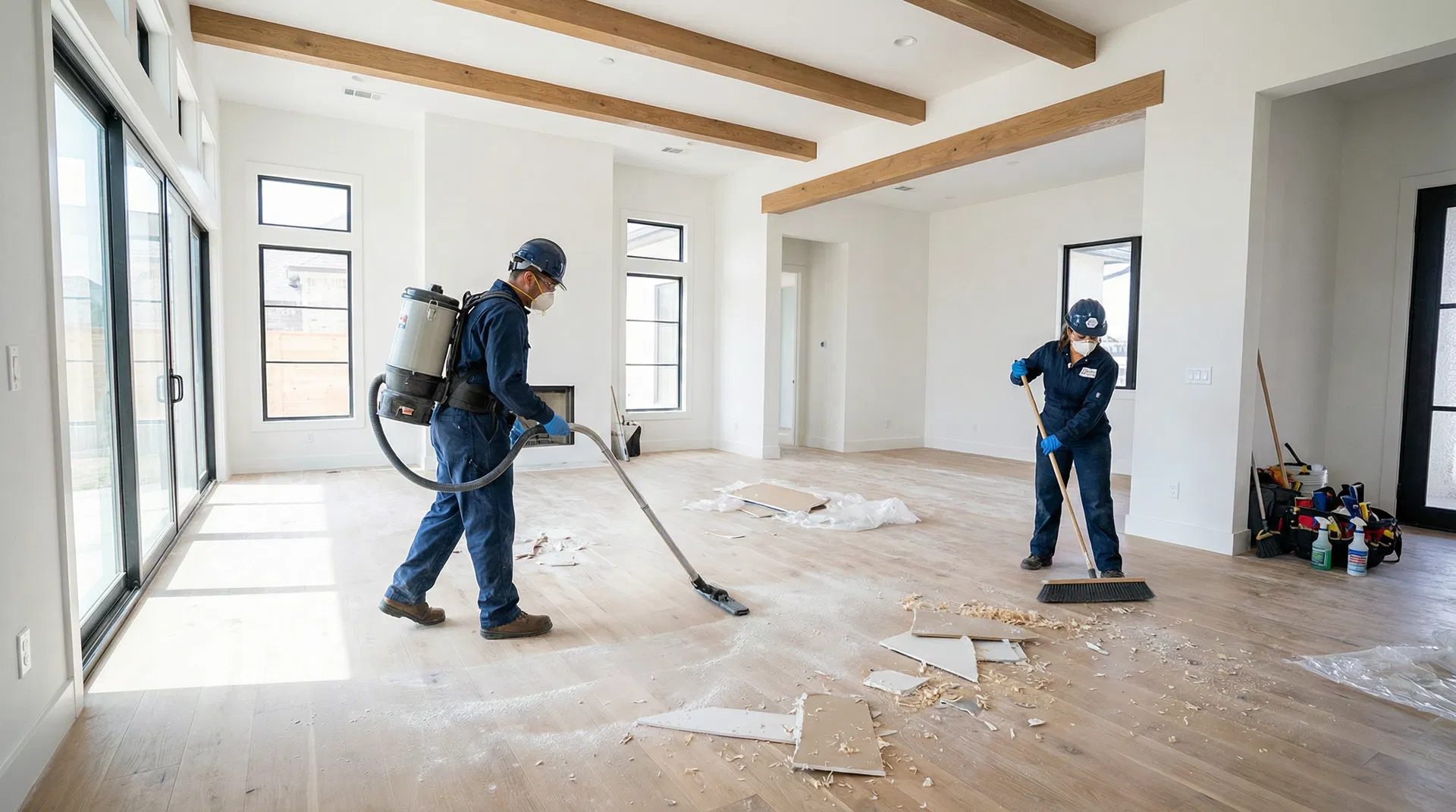 Post-construction cleanup crew in San Antonio TX