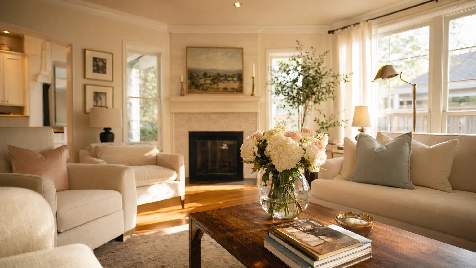 Beautifully clean living room