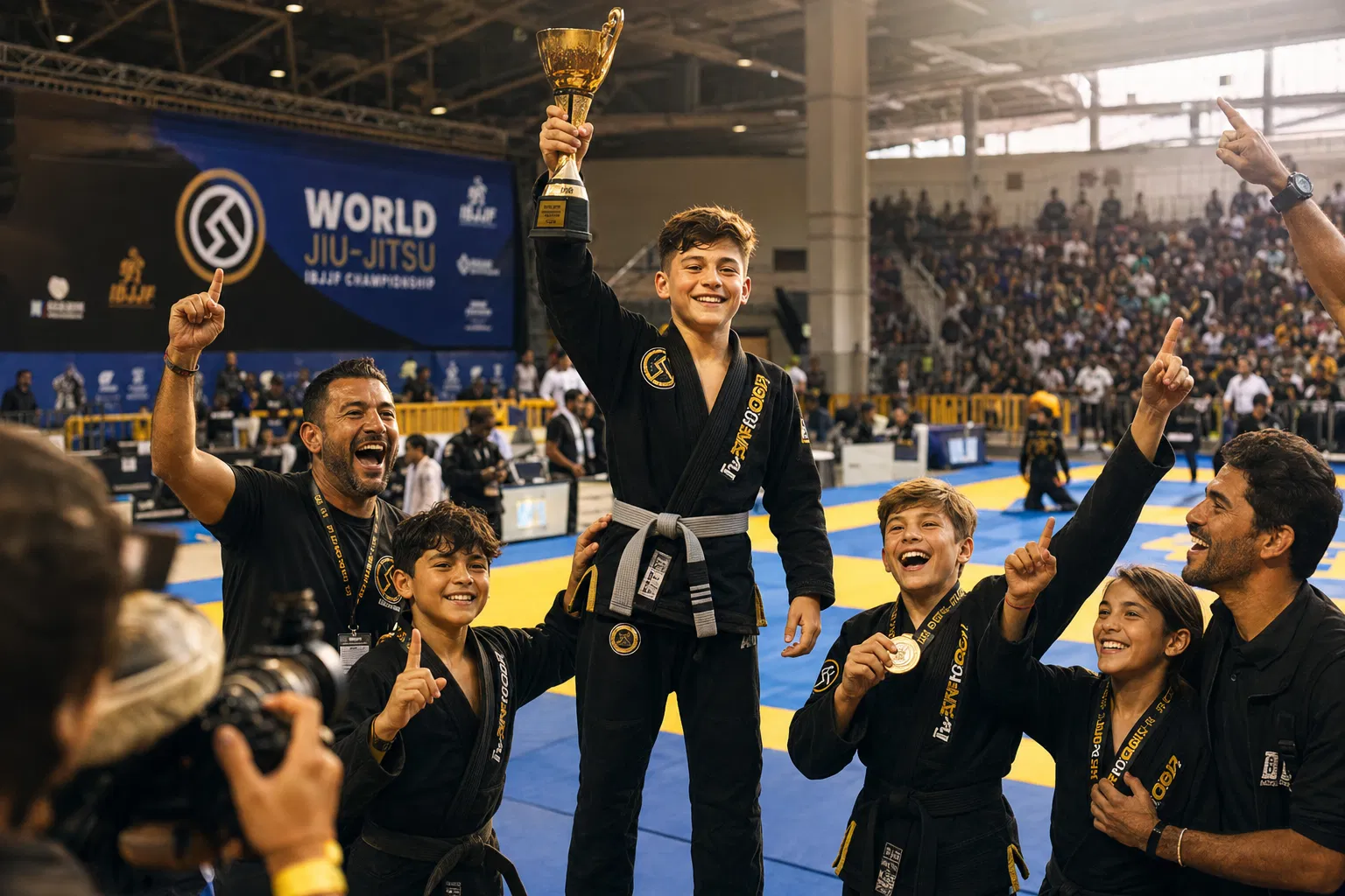 Monarch Academy student winning at ADCC Youth Trials 2026