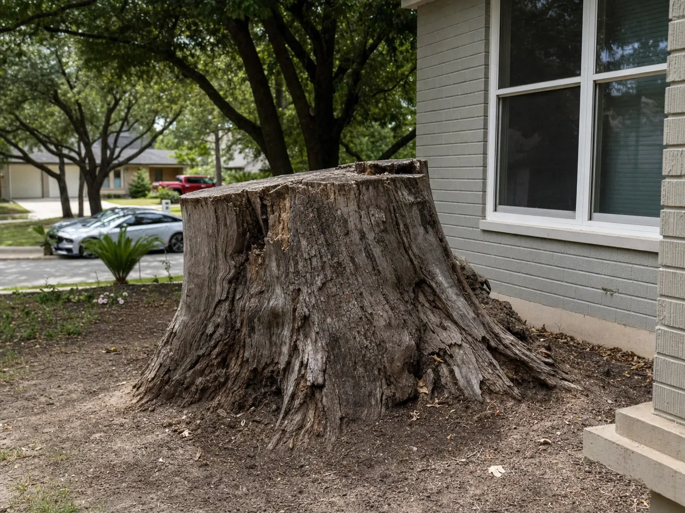 Stump before removal