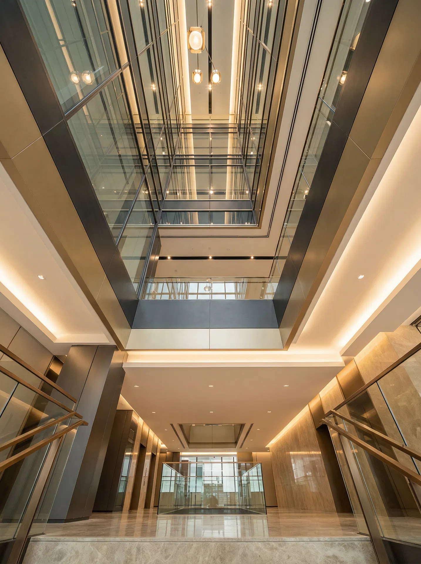 Modern commercial building interior