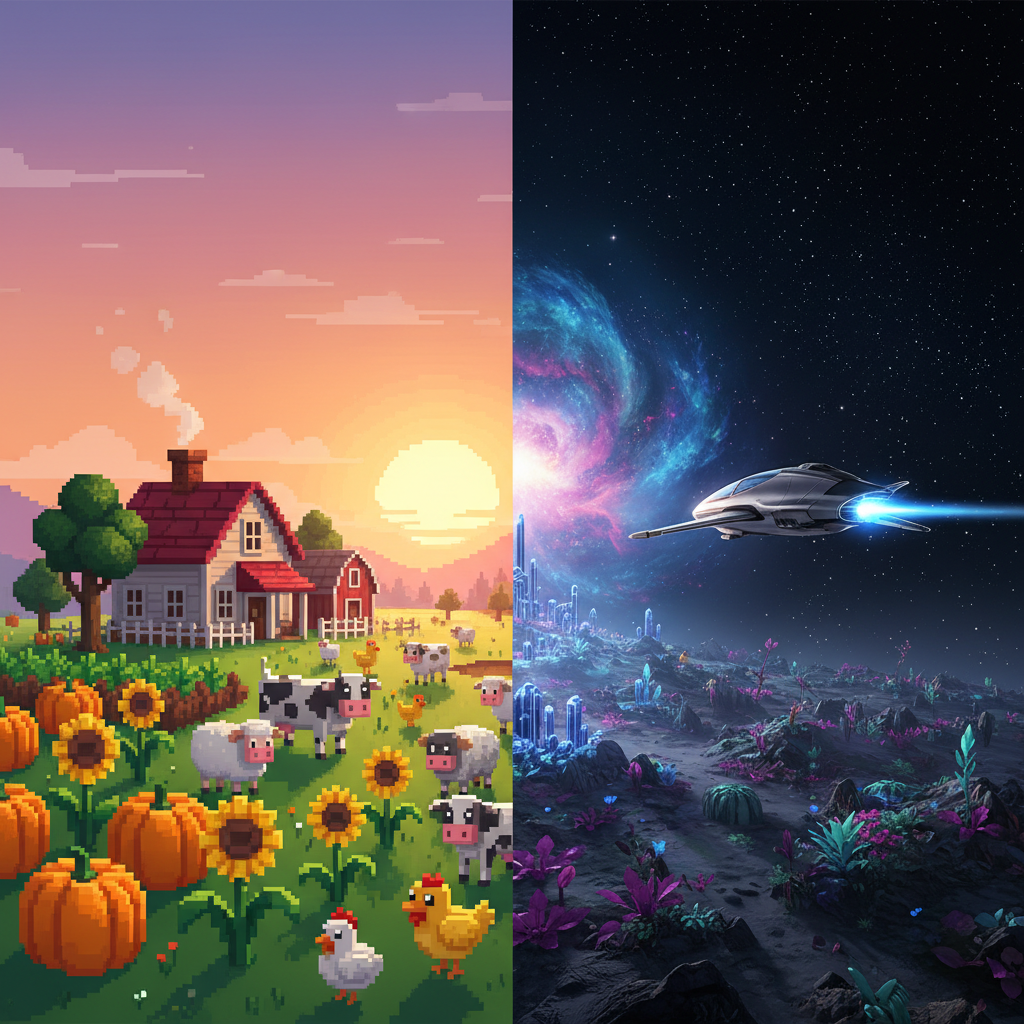 Stardew Valley vs. No Man's Sky: Which Open-Ended Adventure Reigns Supreme in 2026?