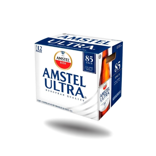 Amstel ultra botella 355ml 12 pack