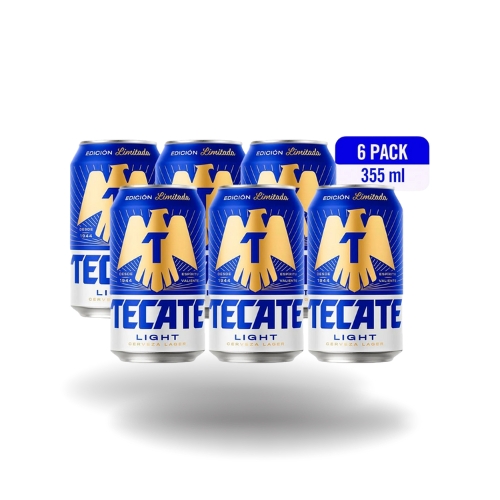 Tecate light 355ml six pack