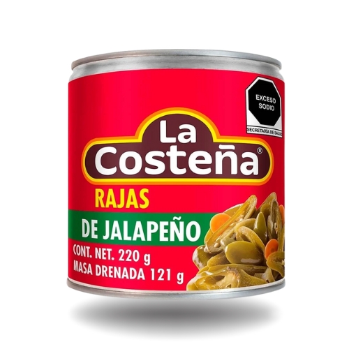 Rajas de jalapeño La costeña 220g