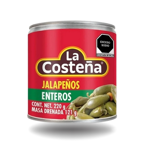 Chiles jalapeños enteros La costeña 220g