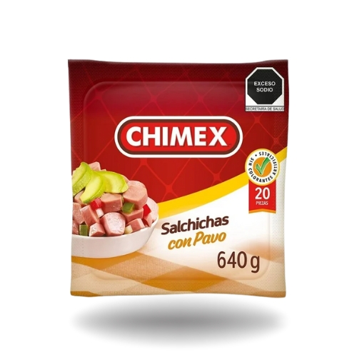 Salchichas con pavo Chimex 640g