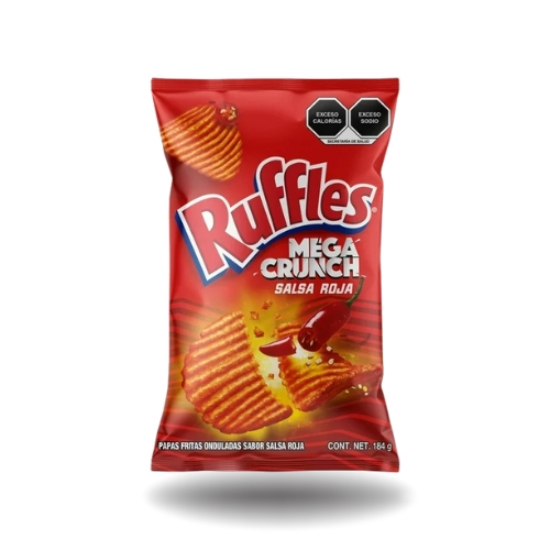 Ruffles mega crunch salsa roja 50g