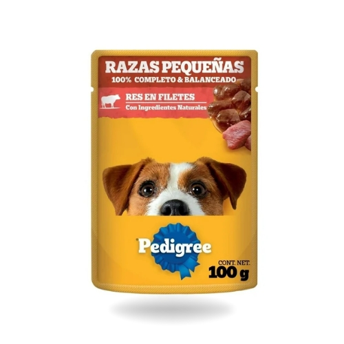 Pedigree sobre razas pequeñas - Res en filetes- 100g
