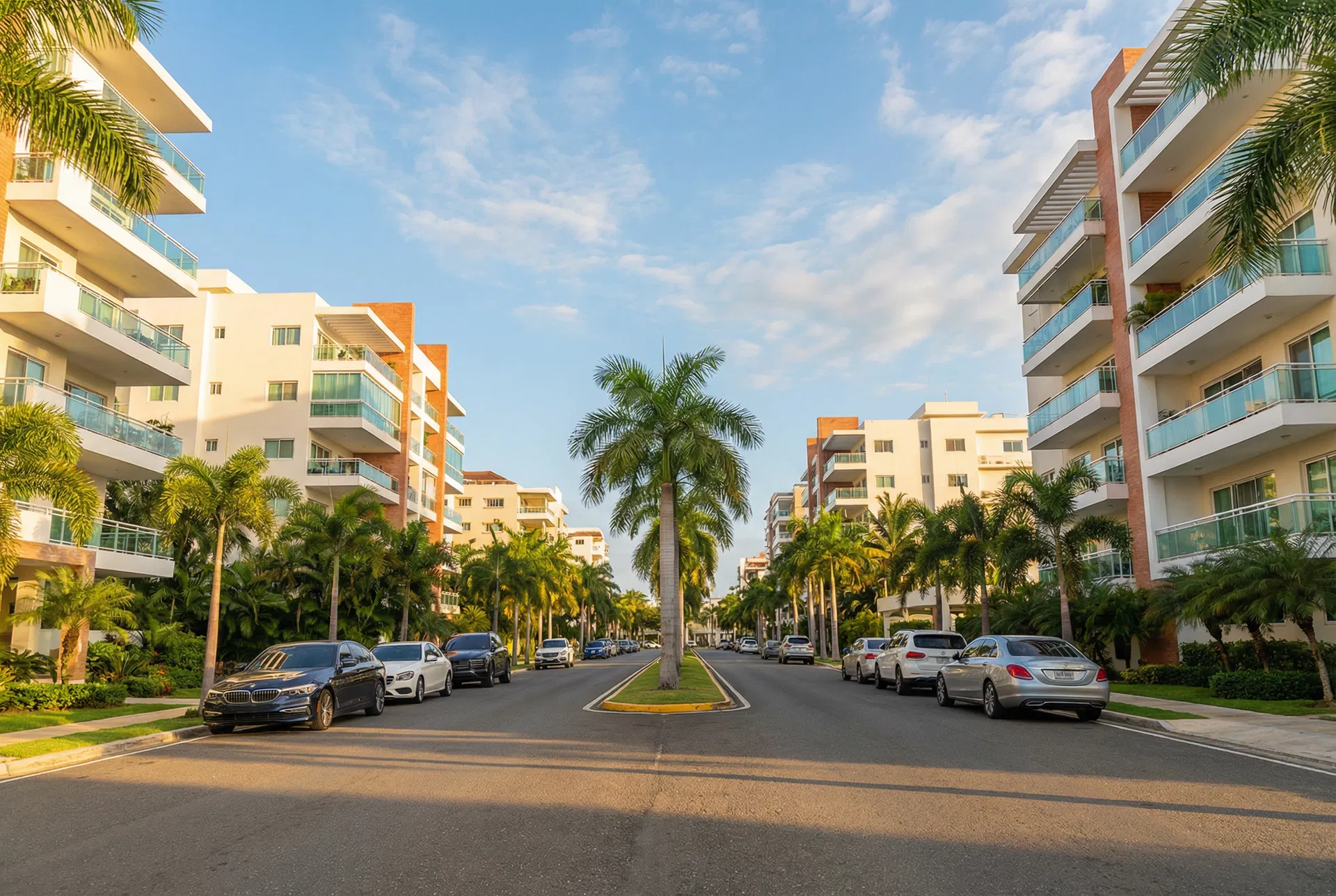 Upscale residential neighborhood in Santo Domingo, Dominican Republic