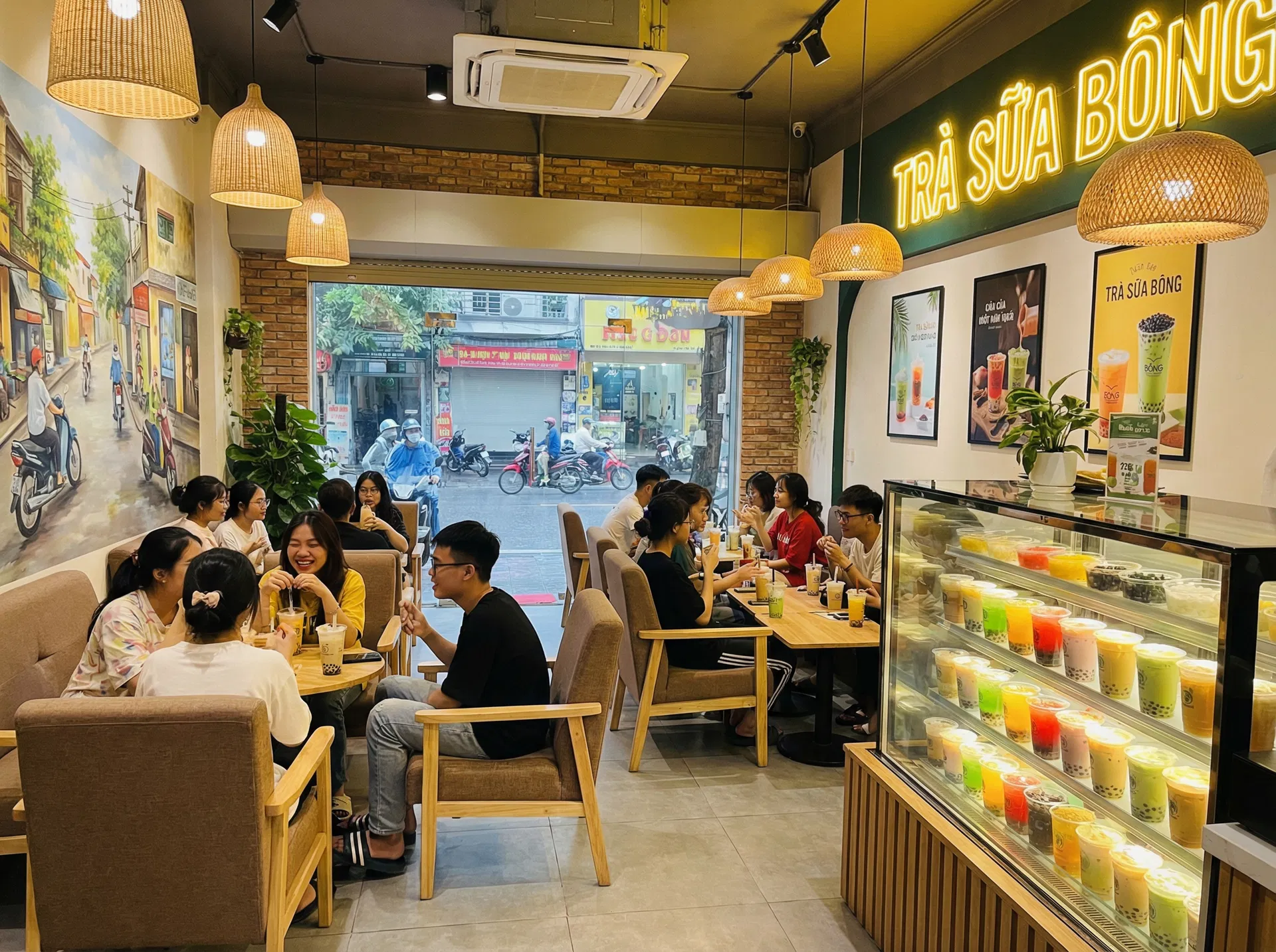 Đi tiệm trà sữa