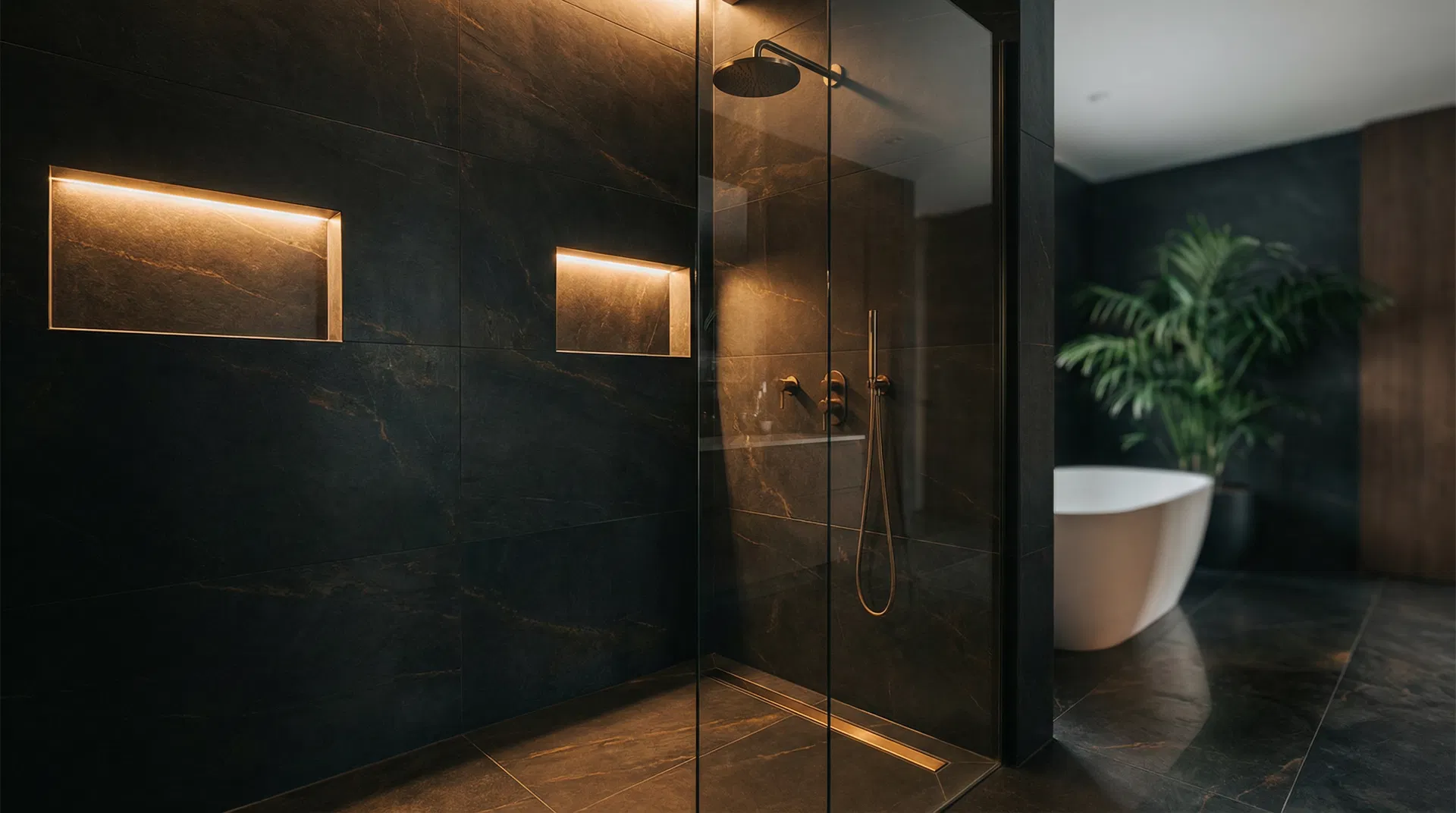 Custom tile shower installation by Bukovina Tile & Stone in Portland, OR