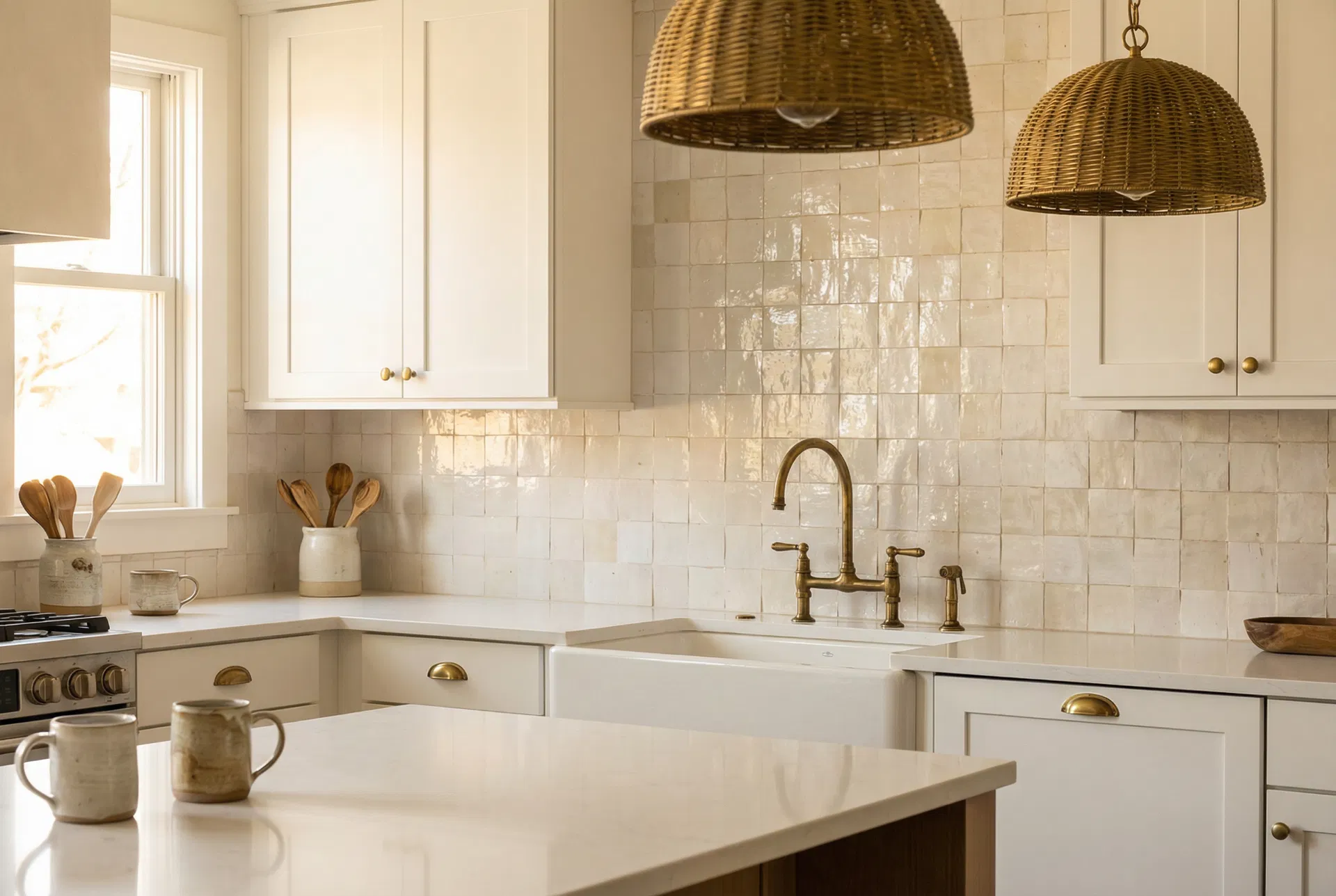 Kitchen backsplash installation