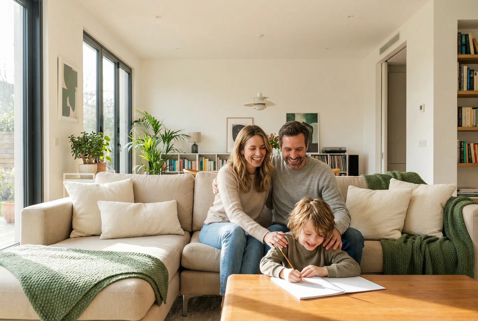 Glückliche Familie nach erfolgreicher Behandlung