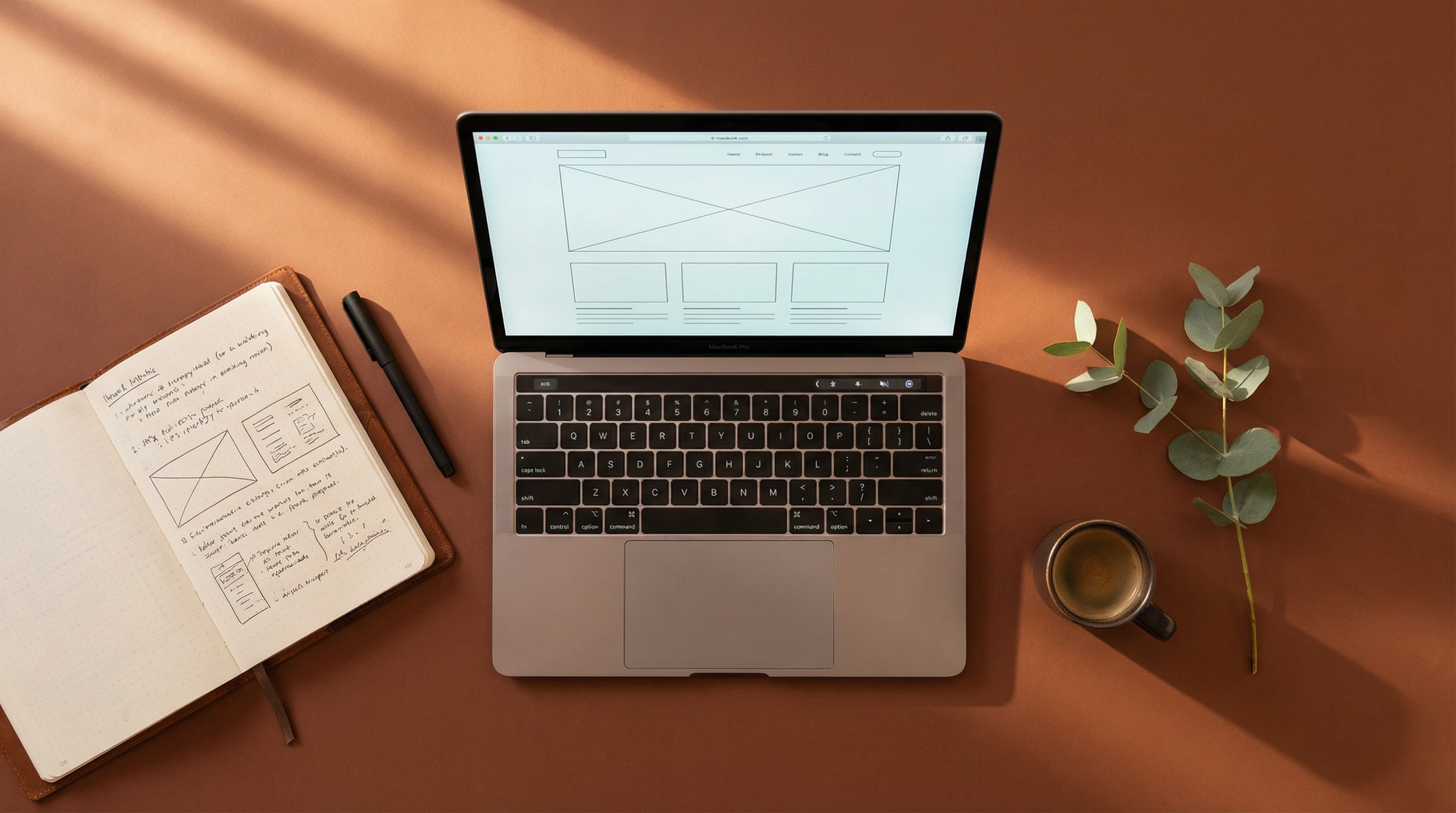 Markup web design studio workspace