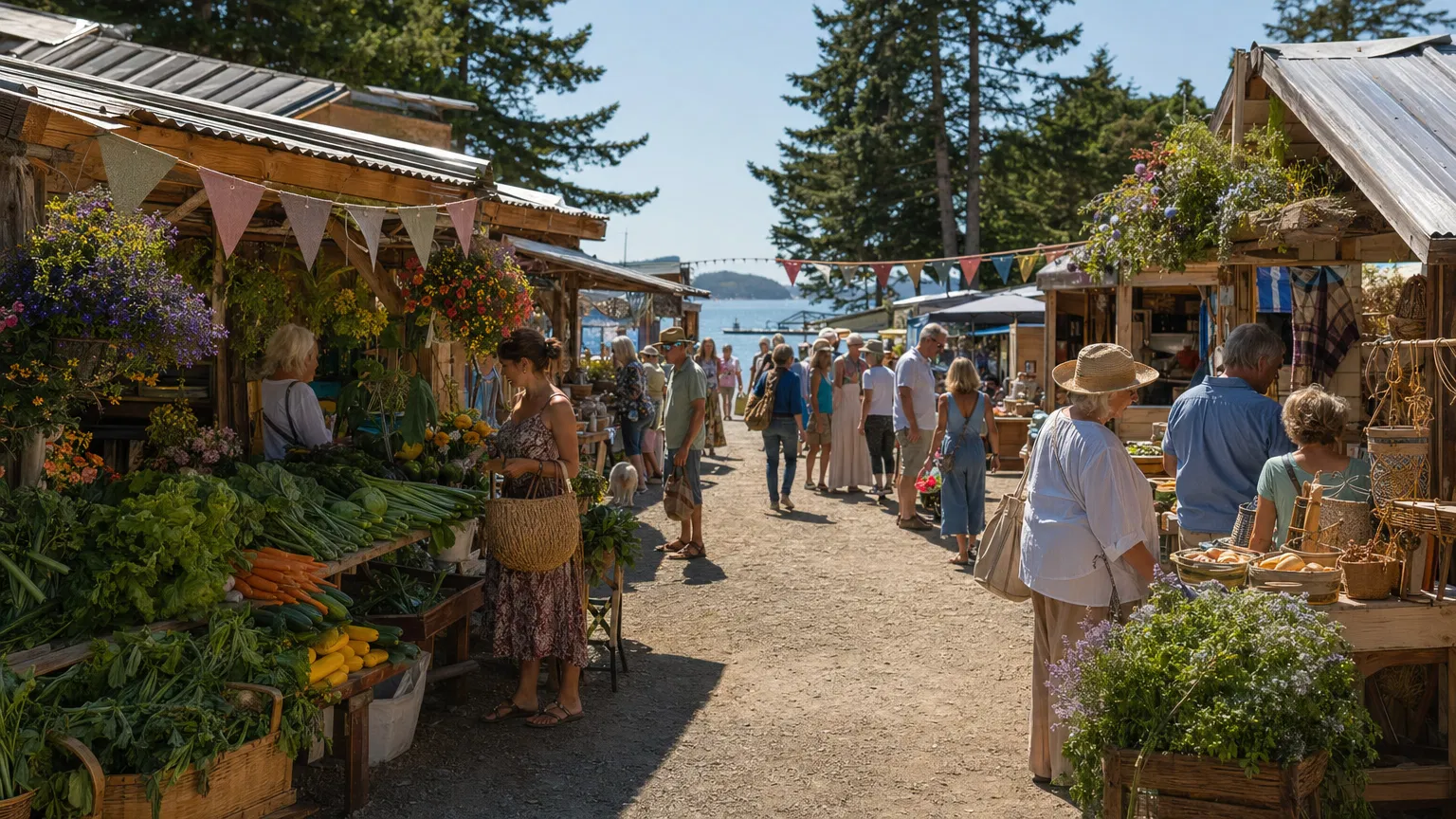 Farmers market on Gabriola Island