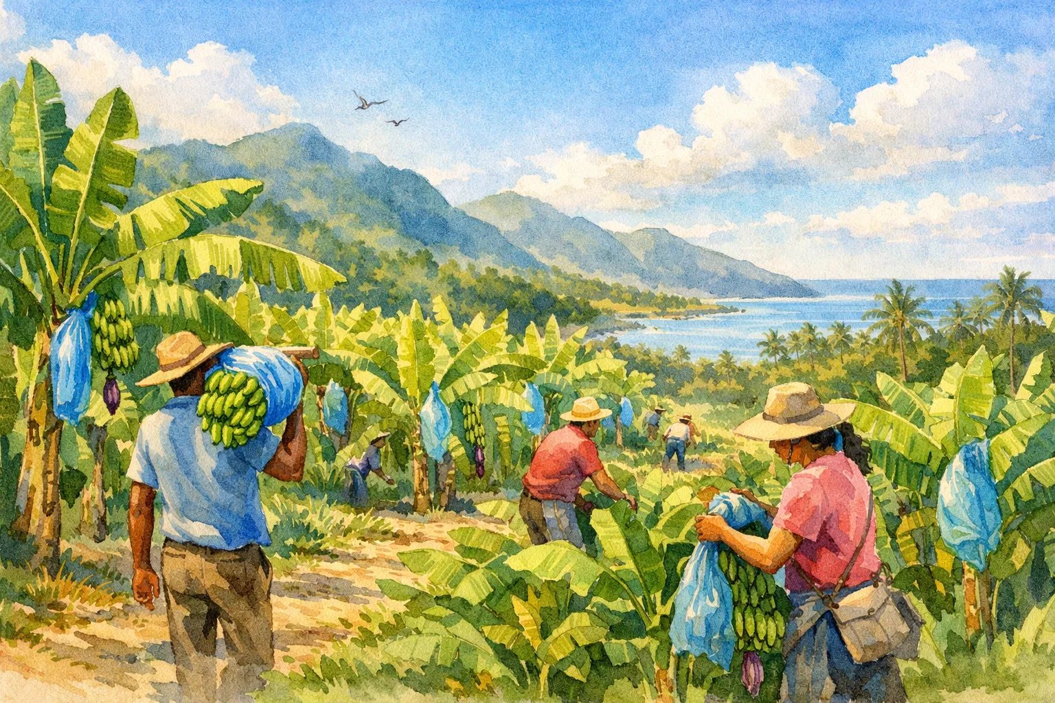 Bananeraies en Guadeloupe et Martinique