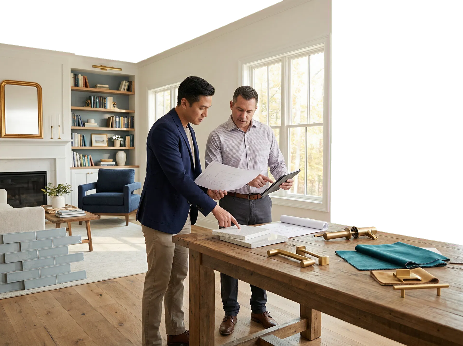 Home improvement and renovation planning scene