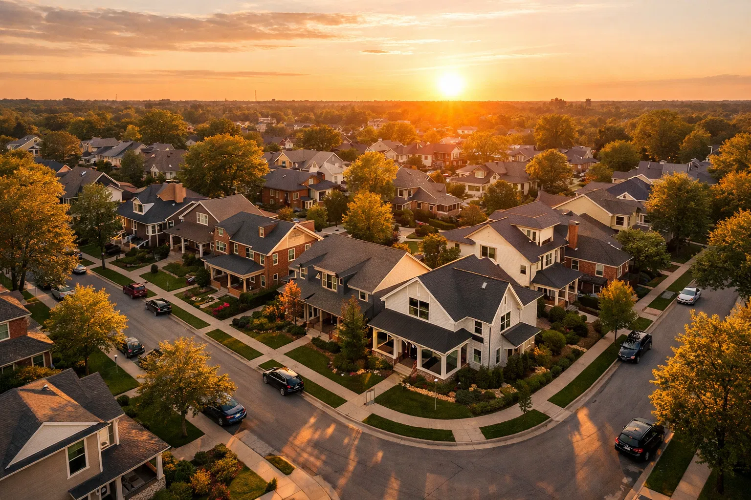 Aerial view of MGM Properties neighborhoods