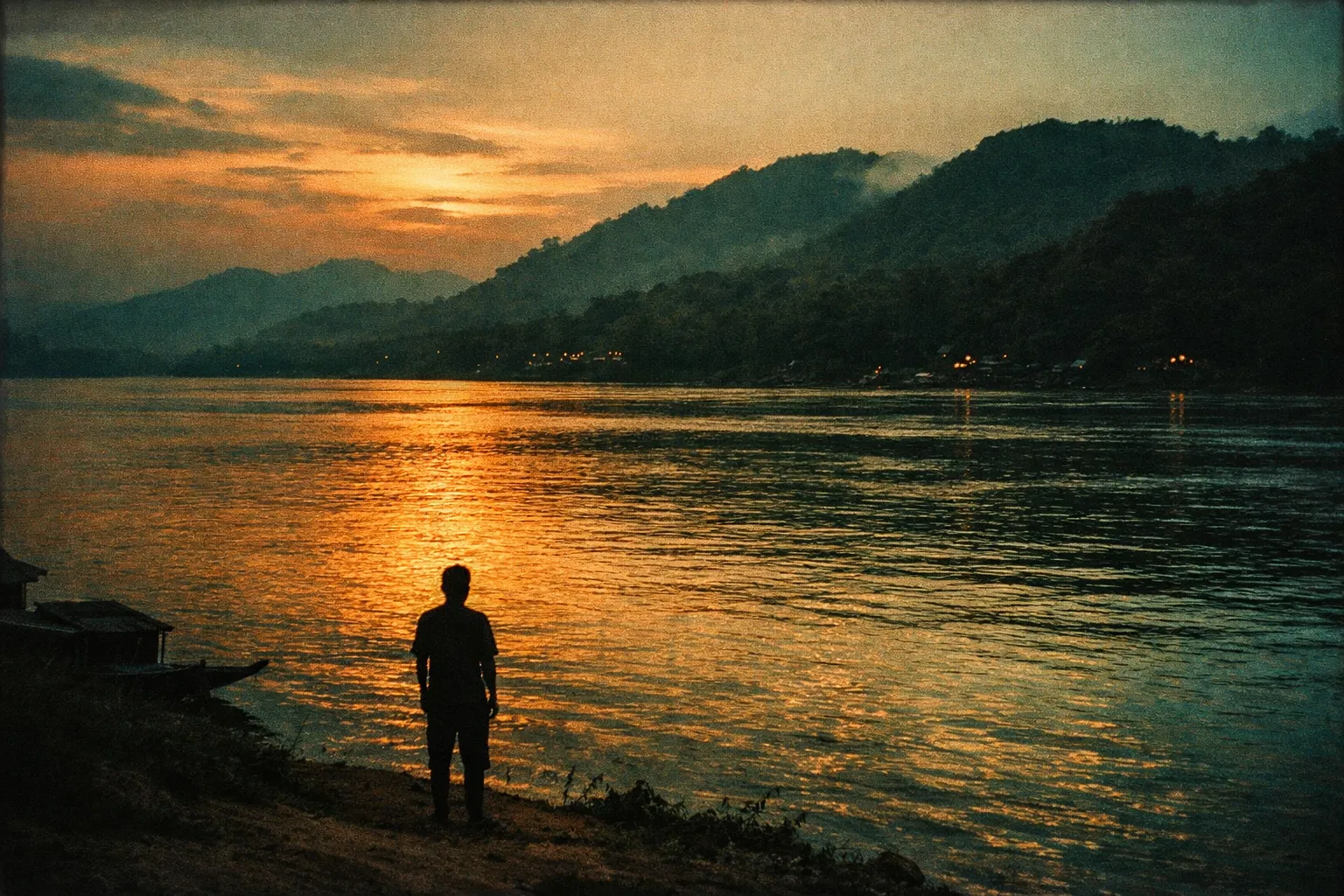 Mekong River at dusk