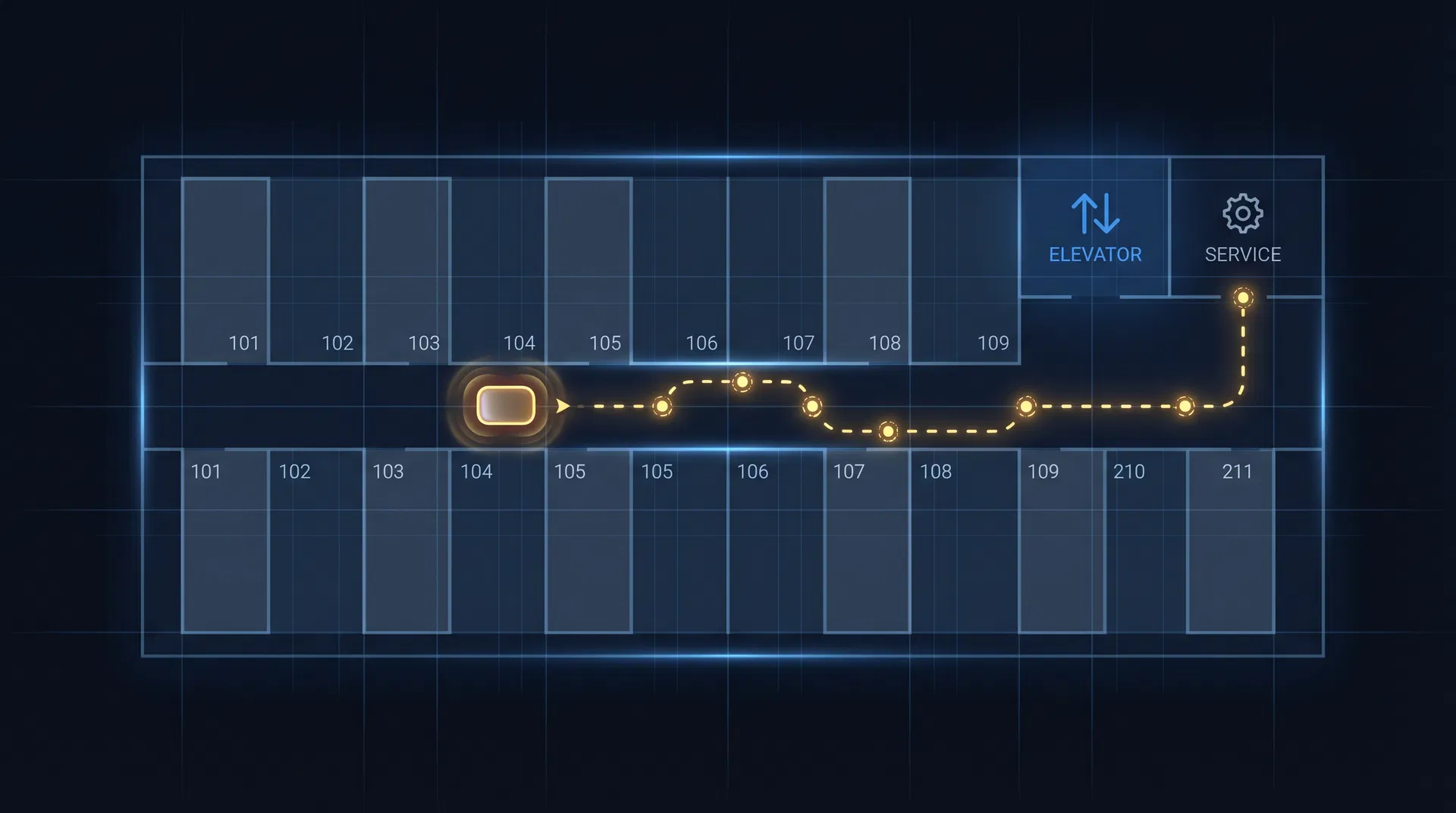 Robot navigation floor plan